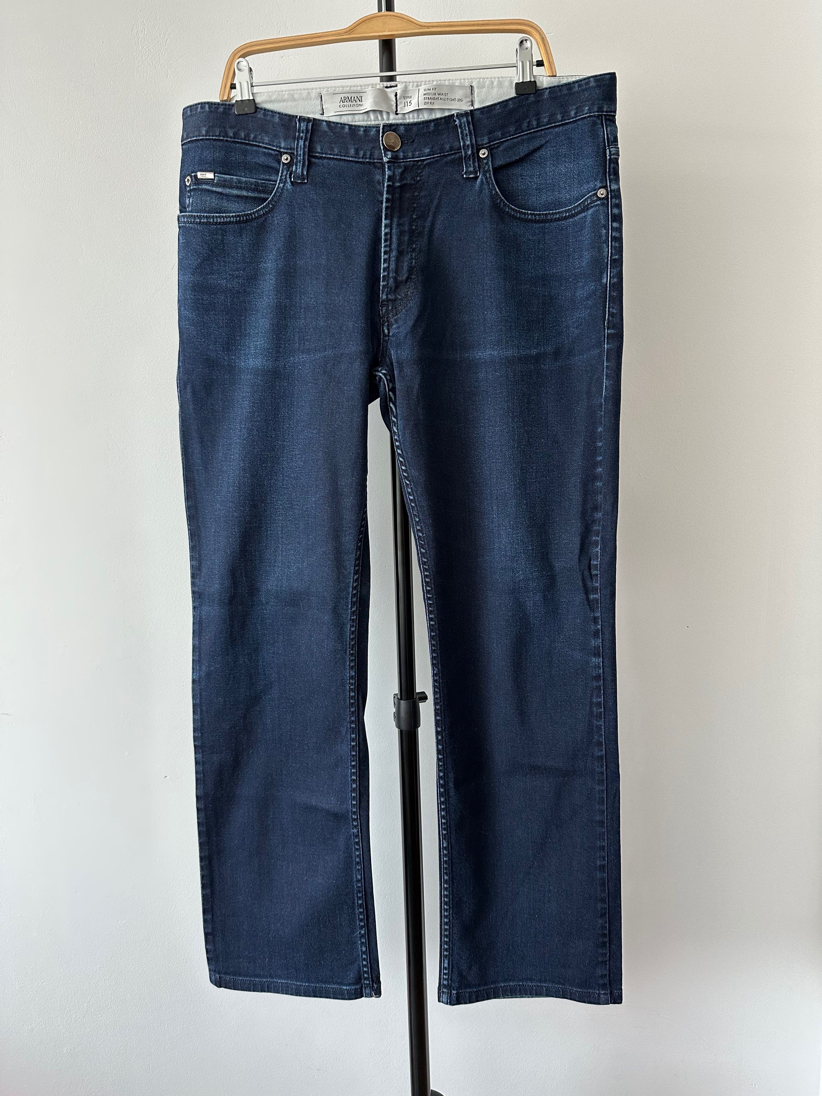 Armani Collezioni Armani Collezioni Indaco J15 Stretch denim pants indigo blue Size US 36 / EU 52 - 2 Thumbnail