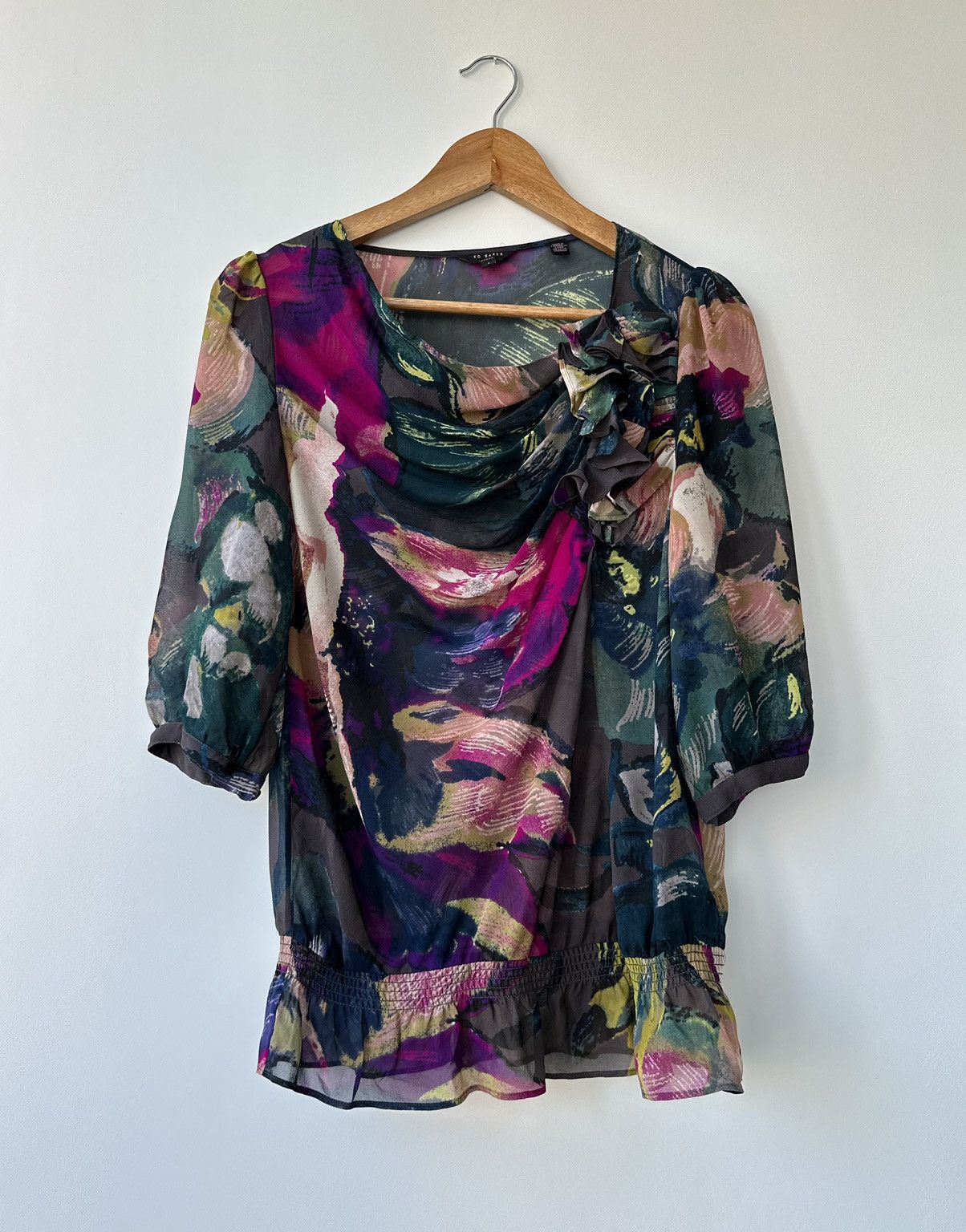 Ted Baker Ted Baker Women's 100% SILK Blouse Shirt Size 1 Size S / US 4 / IT 40 - 1 Thumbnail