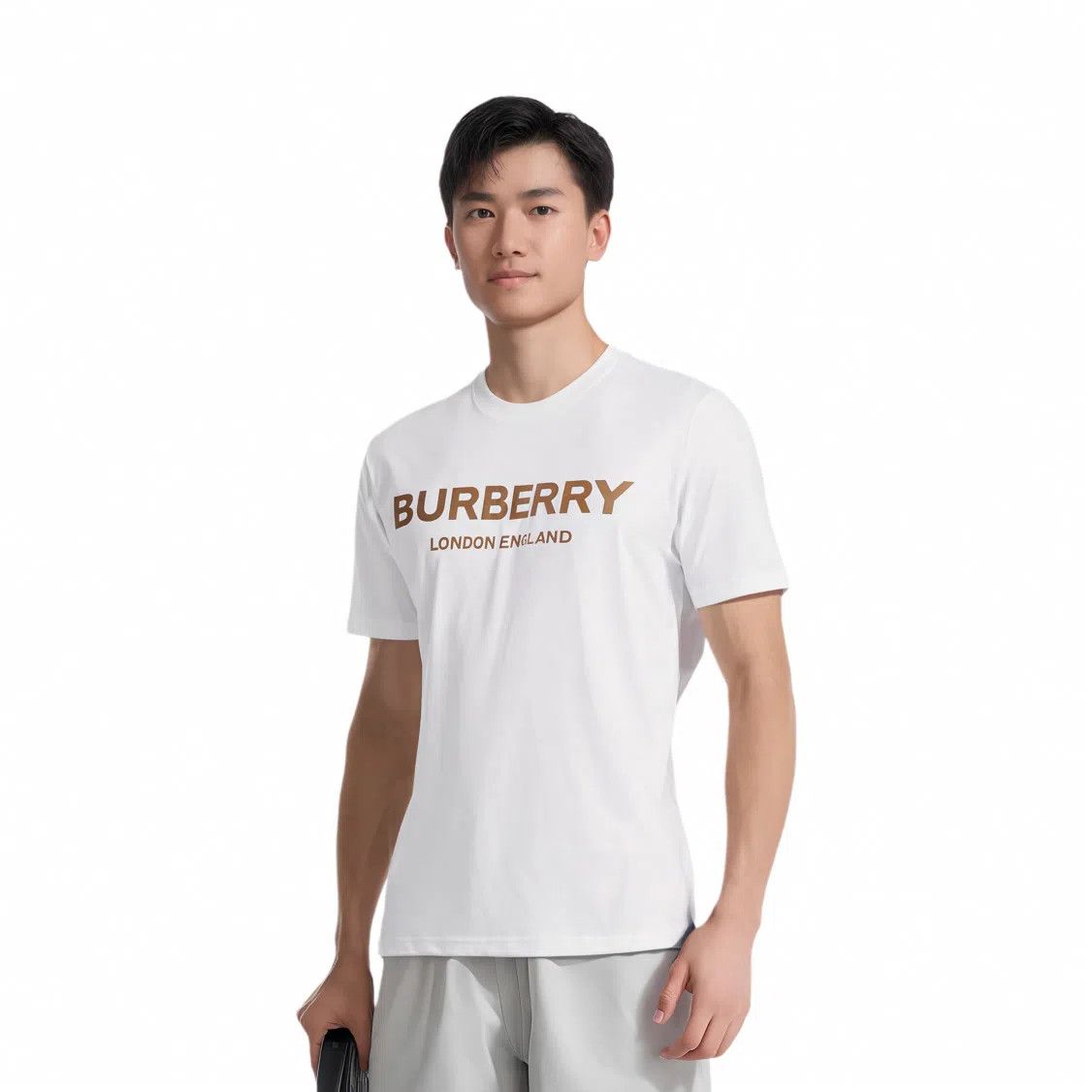 Burberry o1w1db10326 Ellison Logo T-Shirt in White Size US M / EU 48-50 / 2 - 2 Thumbnail
