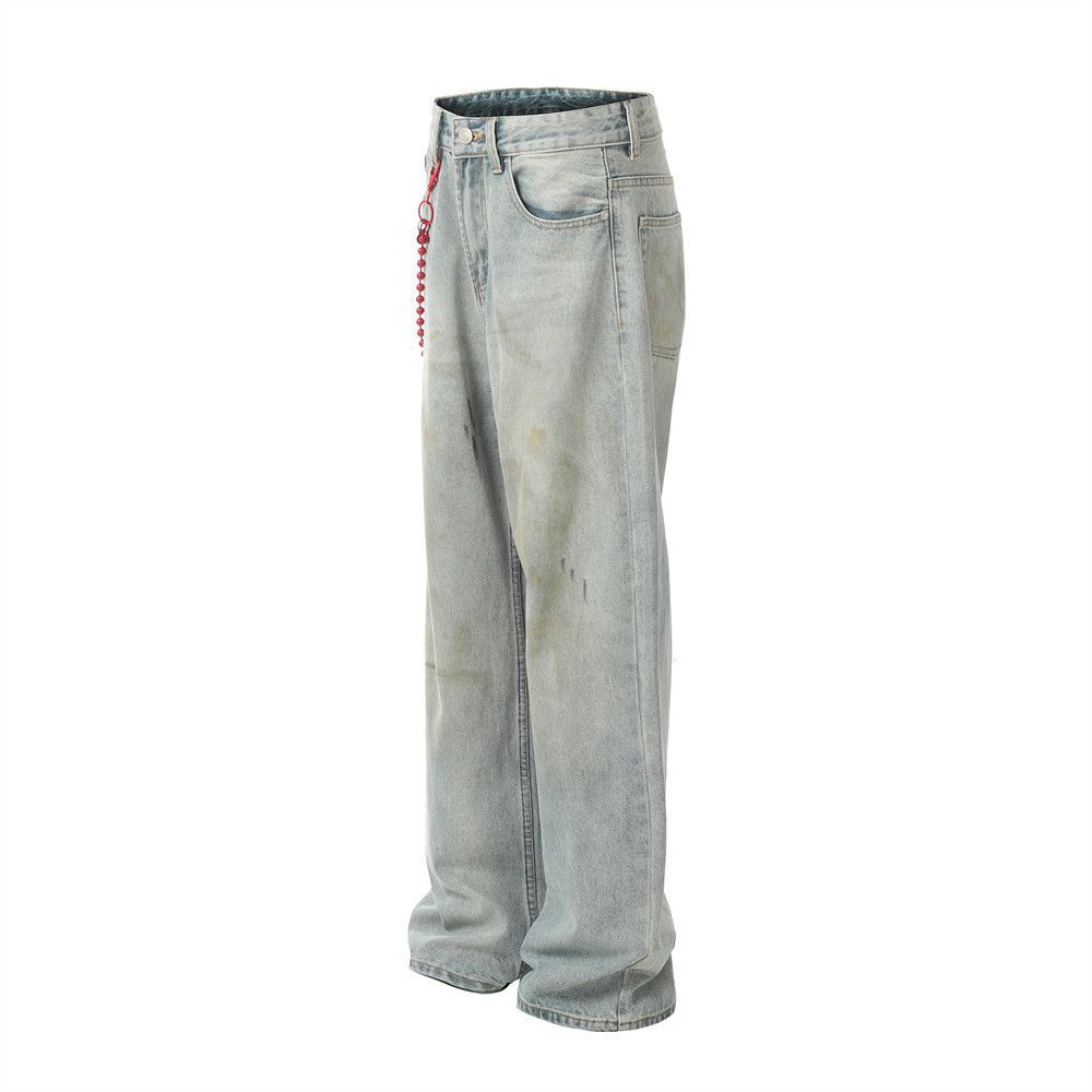 Japanese Brand × Jean American street side chain ink splash distressed jeans Size US 32 / EU 48 - 2 Thumbnail