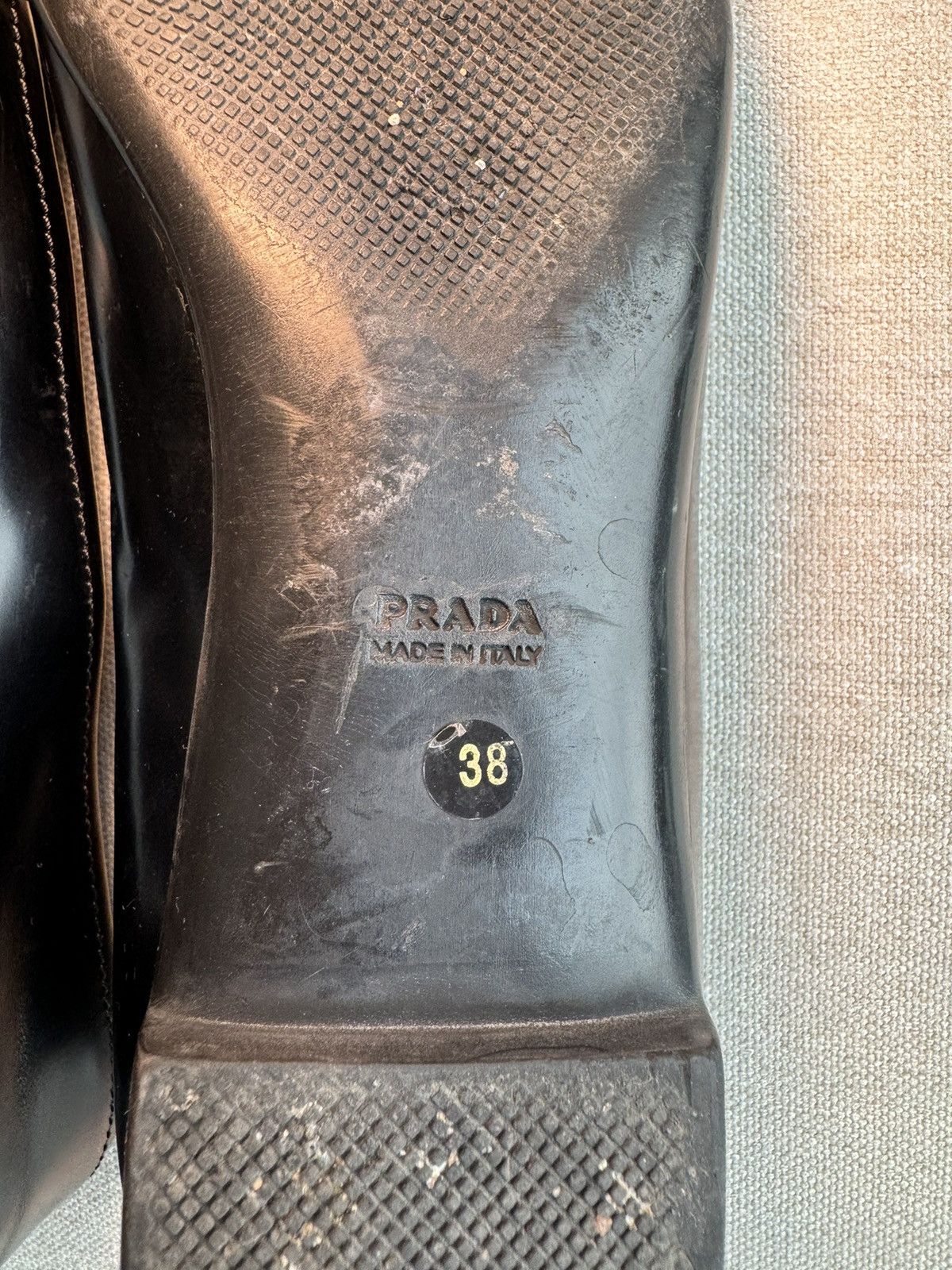 Prada Prada Silver Chain leather black ballet flats Size US 7 / IT 37 - 7 Thumbnail