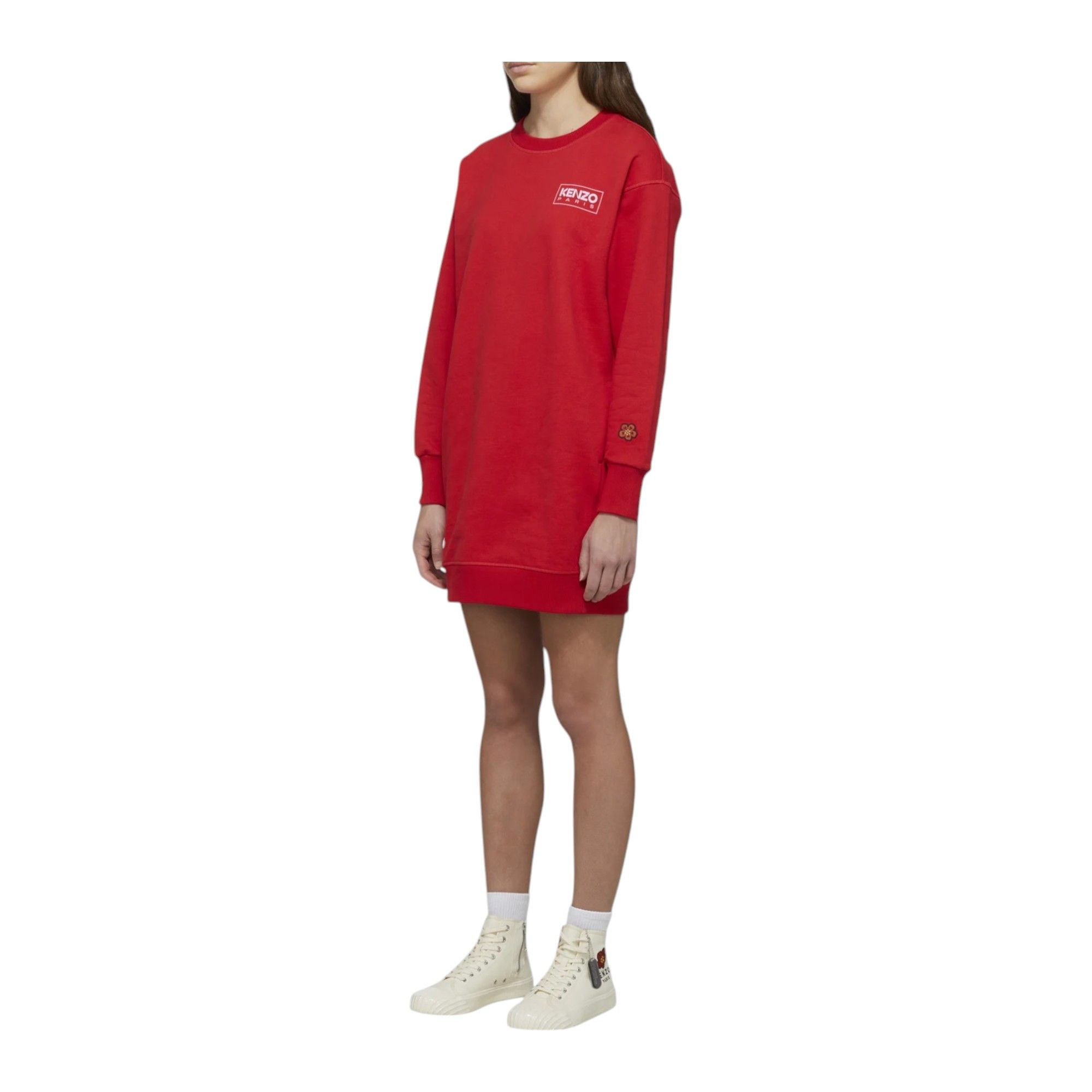 Kenzo Kenzo Red Logo Sweater Dress Size M / US 6-8 / IT 42-44 - 4 Thumbnail