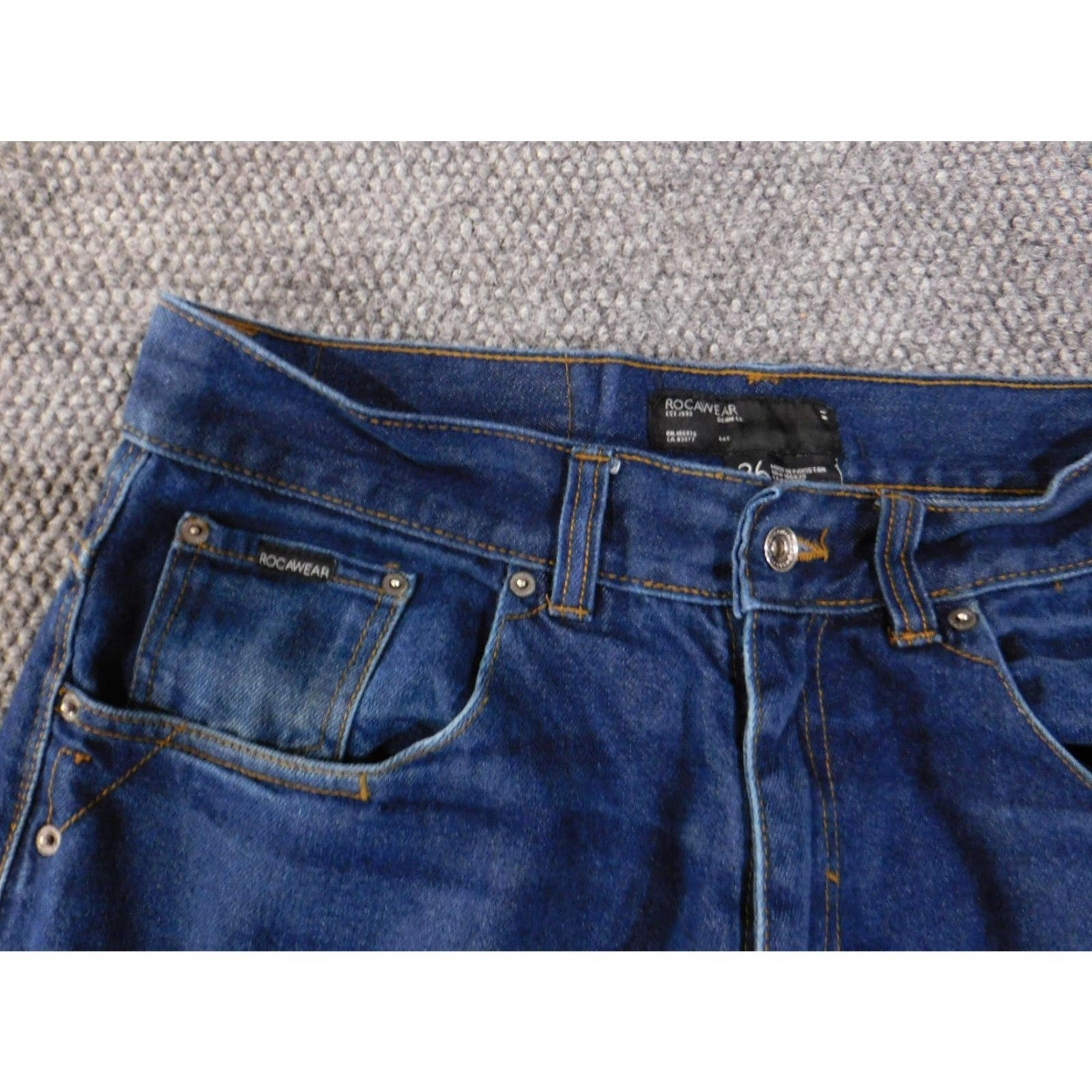 Rocawear Rocawear Jeans Mens 36 Blue Denim Baggy Wide-Leg Loose Fit Streetwear Y2K Washed Mens 36 Jeans Size US 36 / EU 52 - 5 Thumbnail