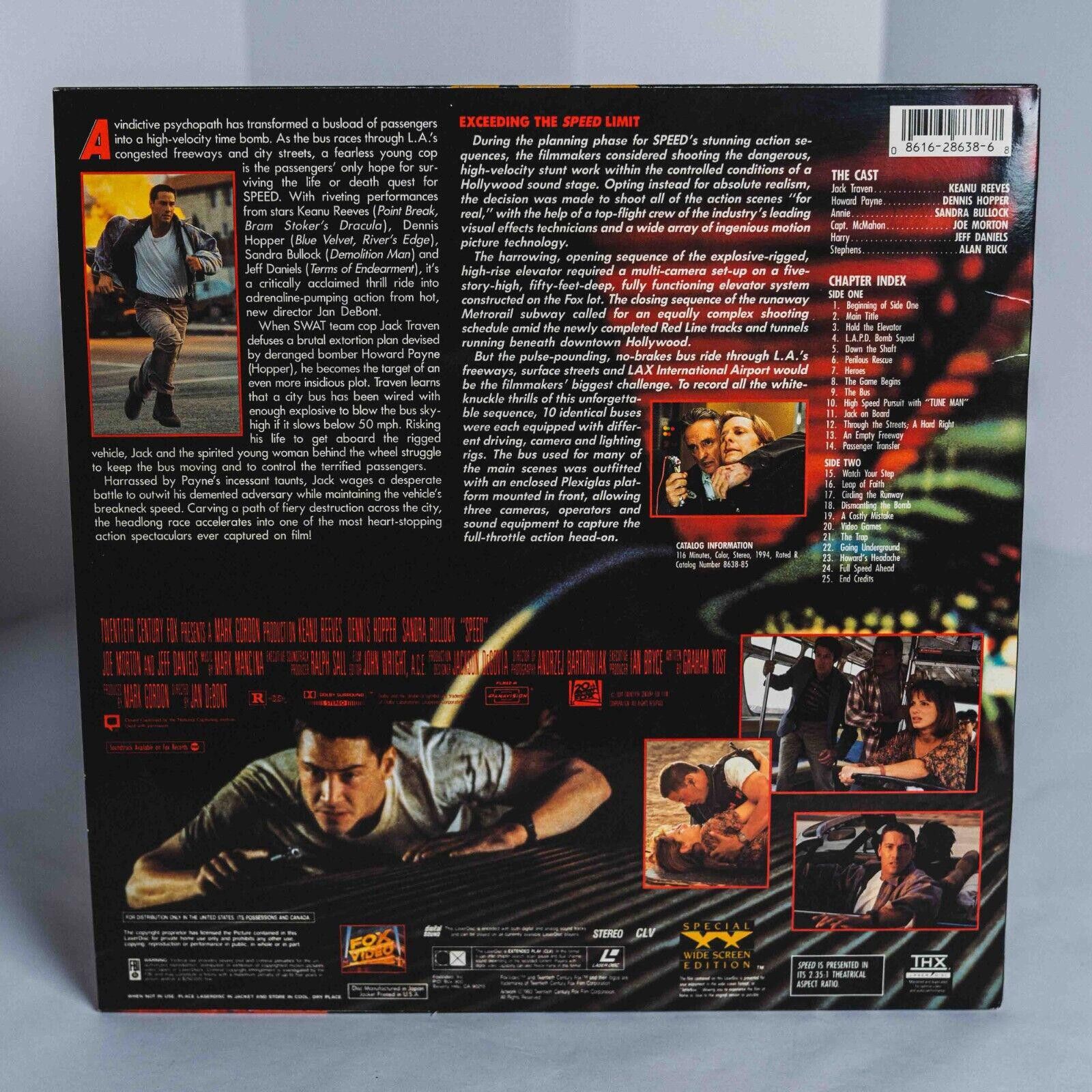Designer VTG Speed Movie on Laser Disc Reeves Bullock Hopper - 1993 Size ONE SIZE - 2 Thumbnail