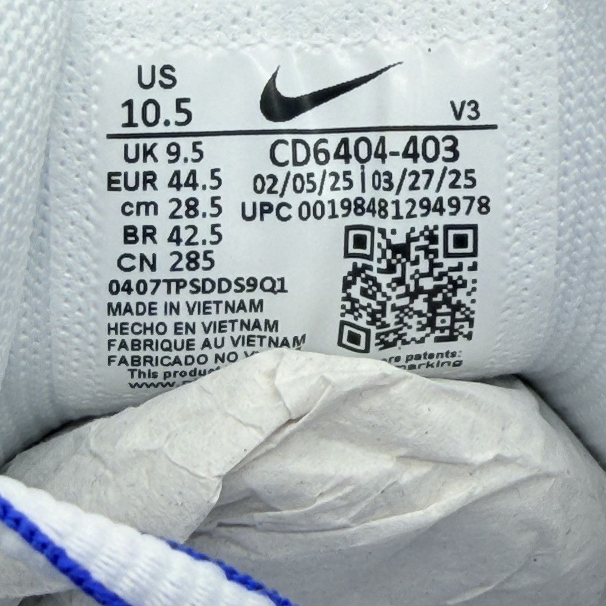 Nike Nike P-6000 White/Racer Blue/Metallic Silver US 10.5 New Size US 10.5 / EU 43-44 - 7 Thumbnail
