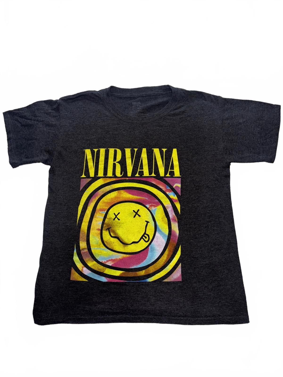 Nirvana Retro Nirvana Smiley Face Graphic Tee - Unisex T-Shirt small Size US S / EU 44-46 / 1 - 1 Thumbnail