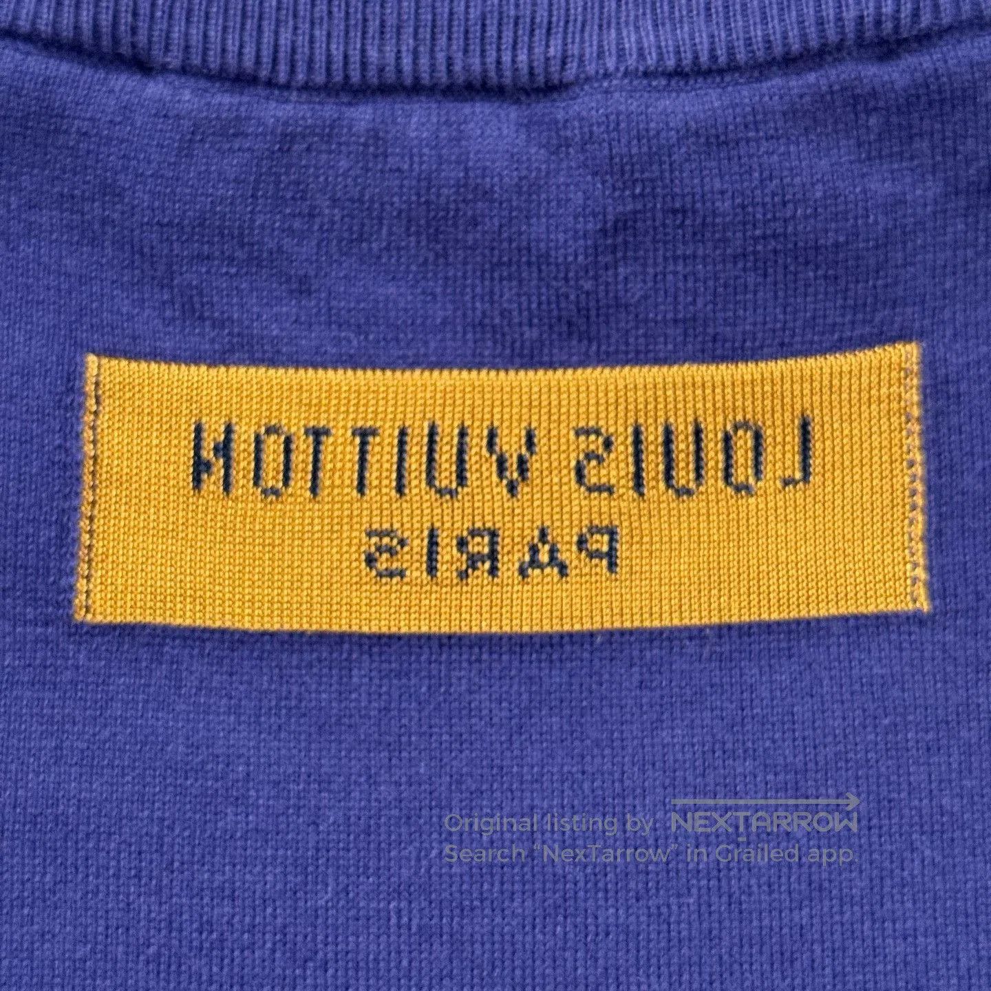 Louis Vuitton LV Sapphire Blue Cursive Slogan T-shirt. Size US M / EU 48-50 / 2 - 8 Thumbnail