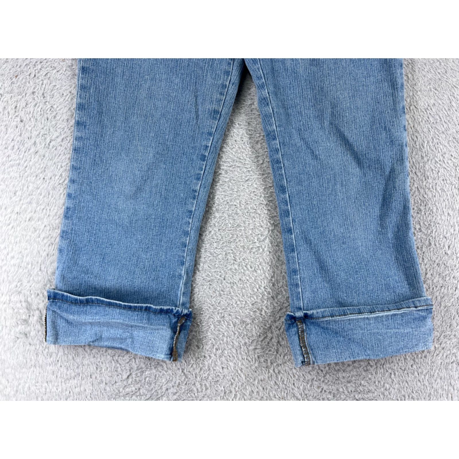 Denime Joyful Jeans Womens 5 Blue Denim Capri Embroidered Embellished Cross Size 27" / US 4 / IT 40 - 5 Thumbnail