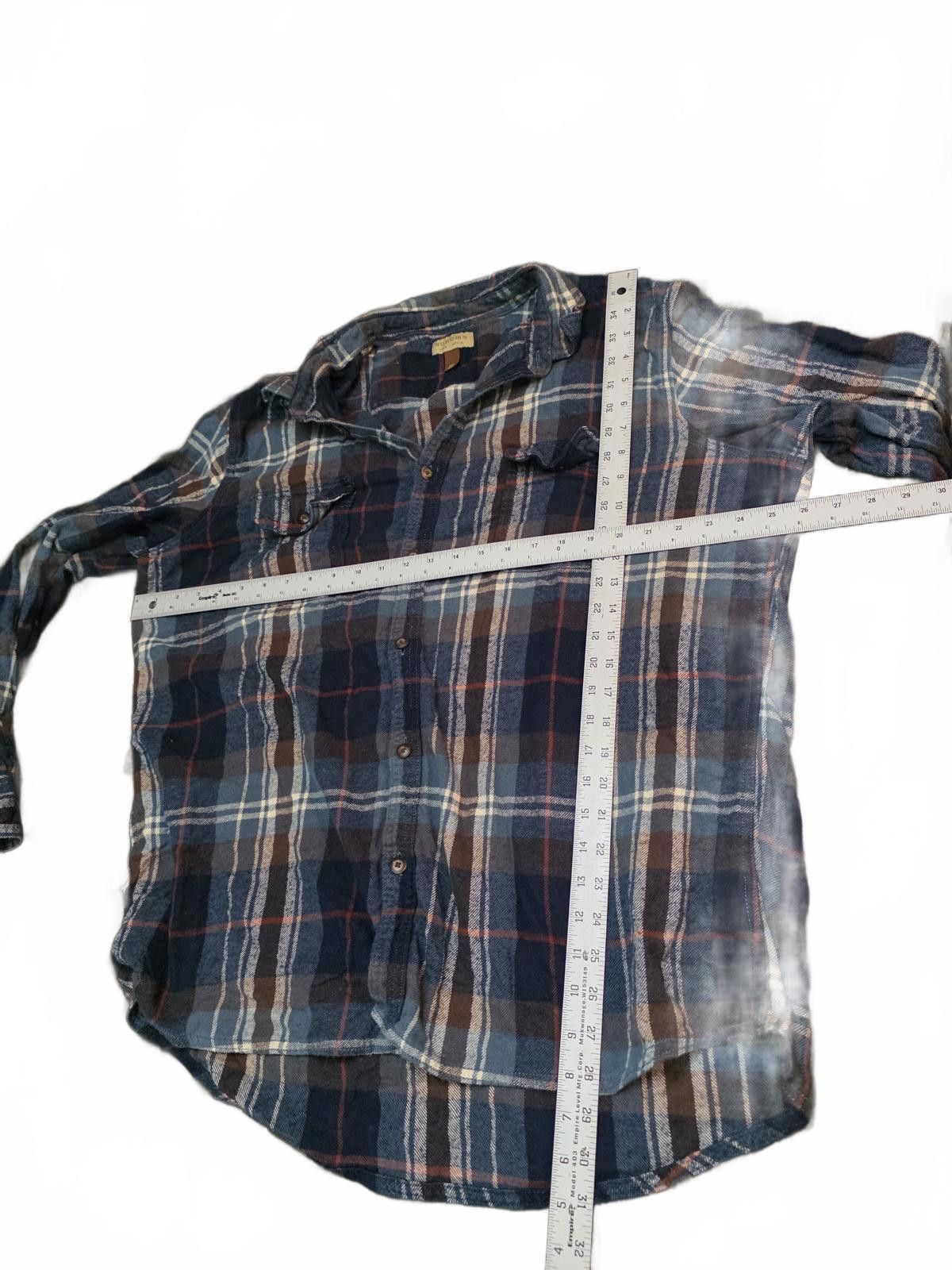 Sonoma Sonoma Blue Maroon Plaid Button Up Flannel Shirt Mens XXL 2X Size US XXL / EU 58 / 5 - 9 Thumbnail