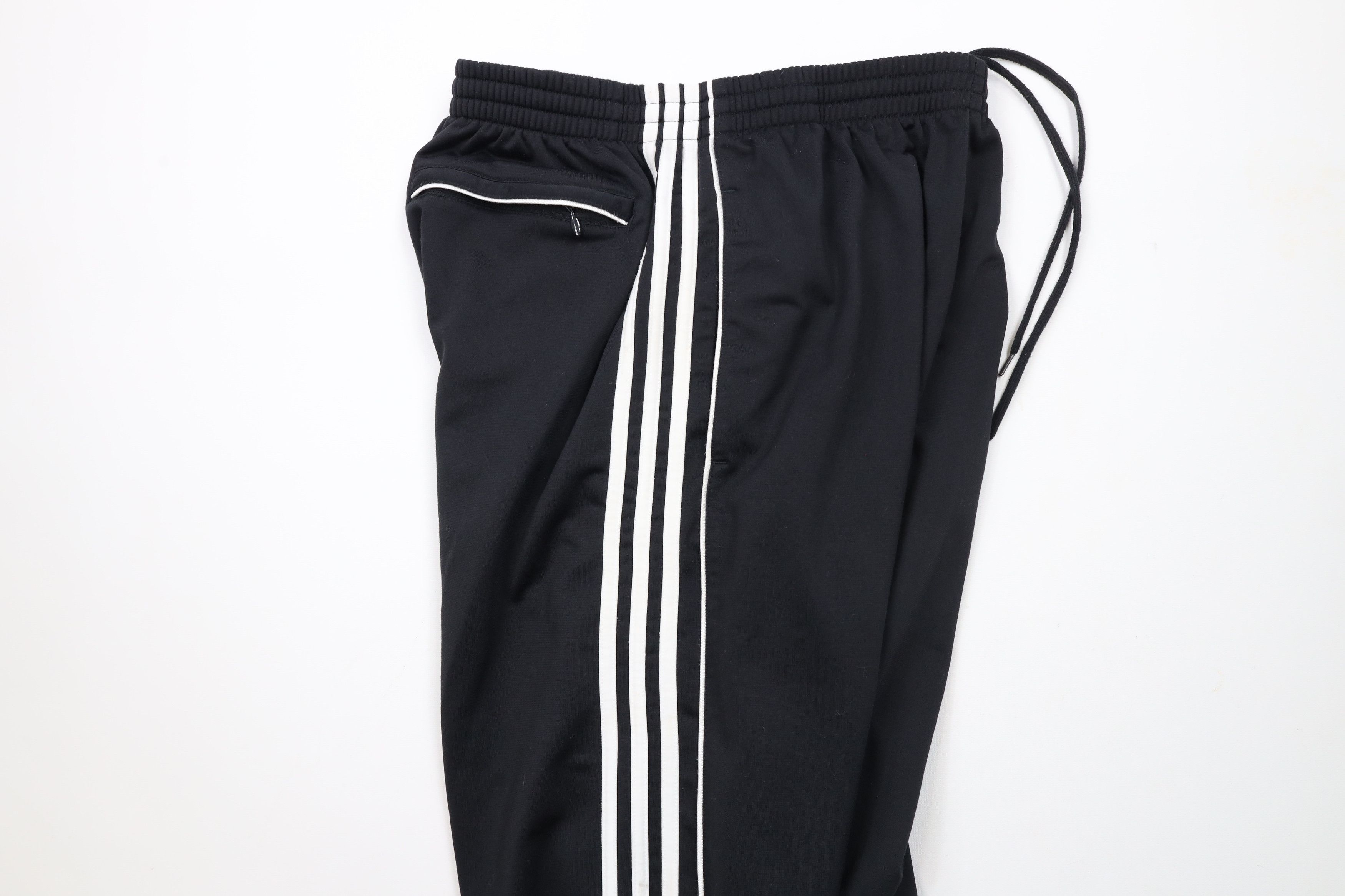 Adidas × Vintage Vintage 90s Y2K Adidas Striped Wide Leg Sweatpants Black Size US 36 / EU 52 - 10 Thumbnail