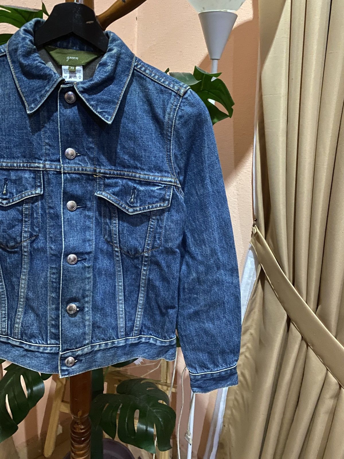 Japanese Brand Vintage Japanese Denim Jacket by Green – Made in Japan Size US XXS / EU 40 - 6 Thumbnail