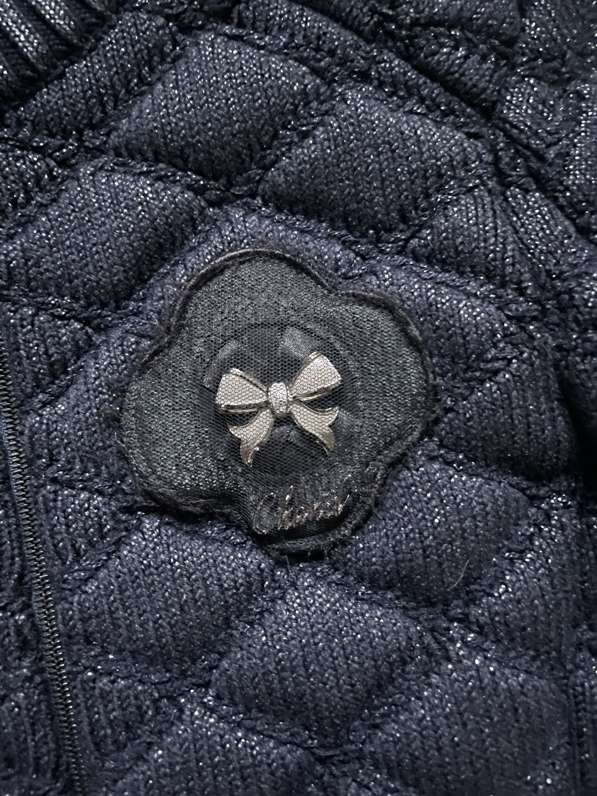 Chanel Chanel 09A Quilted Mock Neck Knit Jacket Size XXS / US 00 / IT 34 - 2 Thumbnail