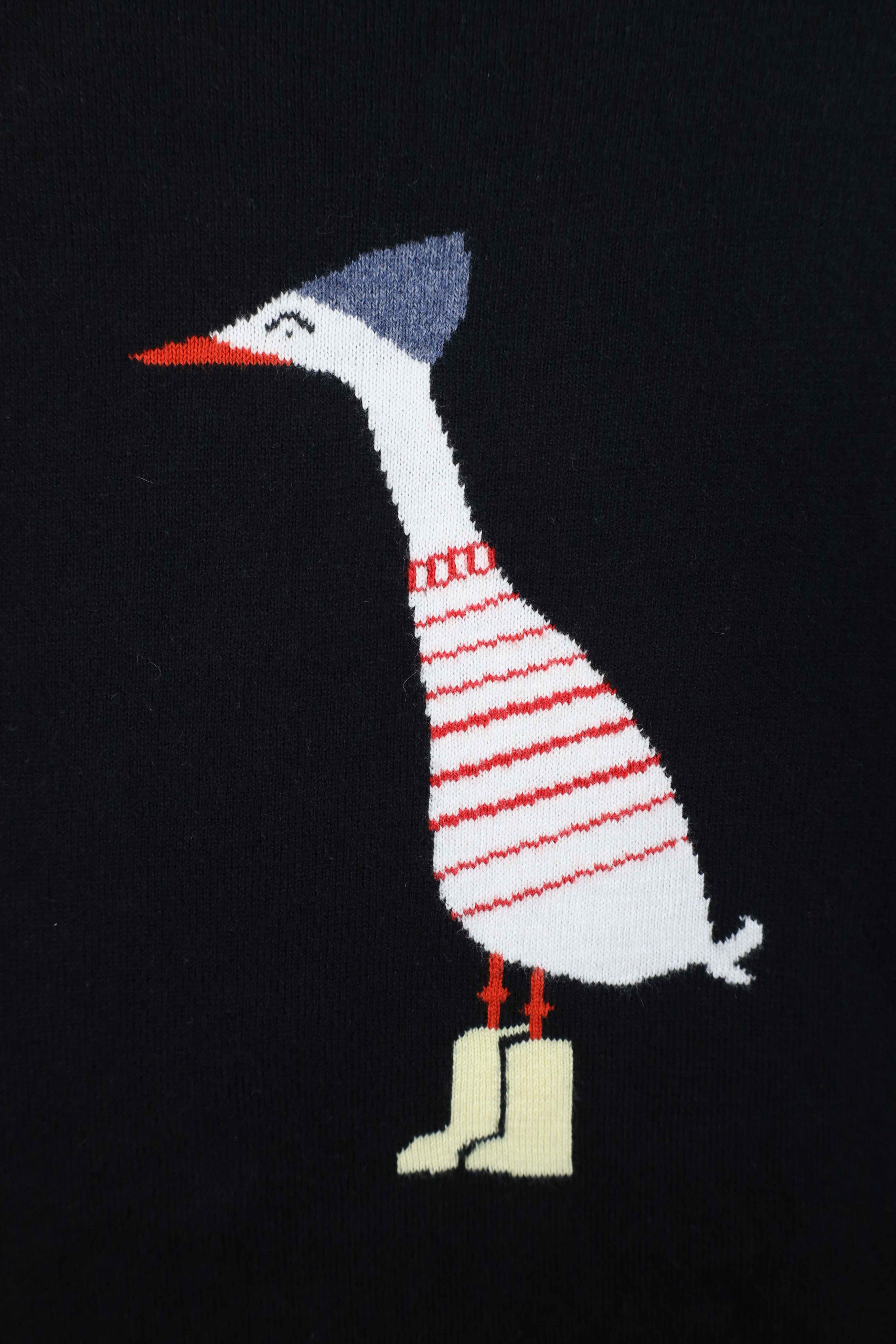 Lands' End × Vintage Vintage Lands End Blend Knit Duck Crewneck Sweater Black Size S / US 4 / IT 40 - 4 Thumbnail