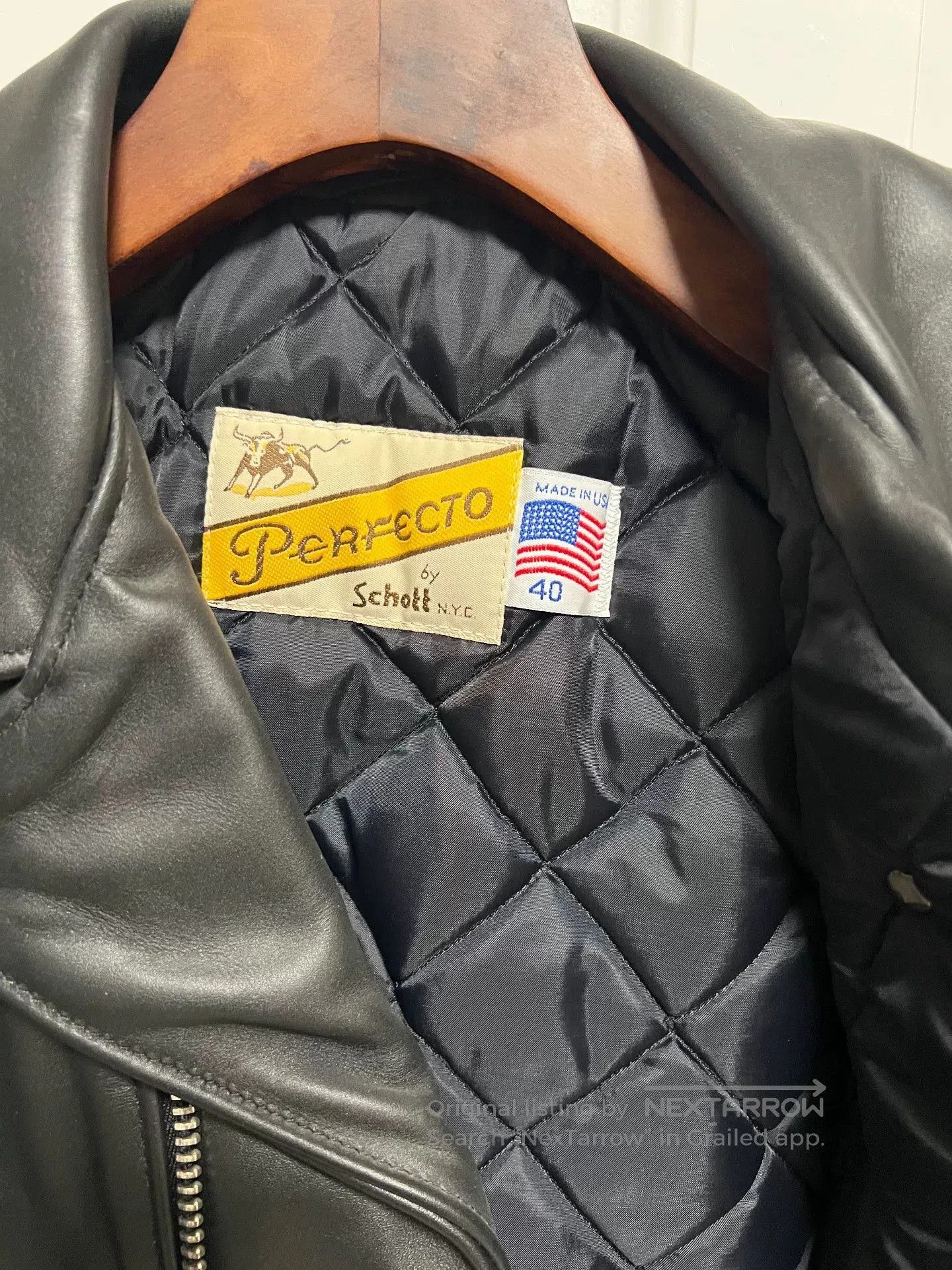 Schott Schott NYC 613 Leather Biker Jacket. Size US XXS / EU 40 - 7 Thumbnail