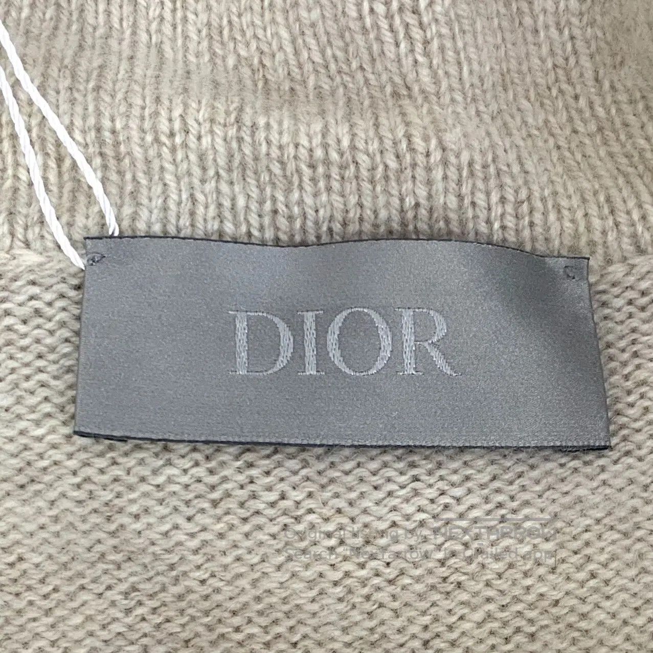 Dior Dior Oatmeal Logo Lettering Embroidered Cashmere Hooded Lo Size US M / EU 48-50 / 2 - 6 Thumbnail