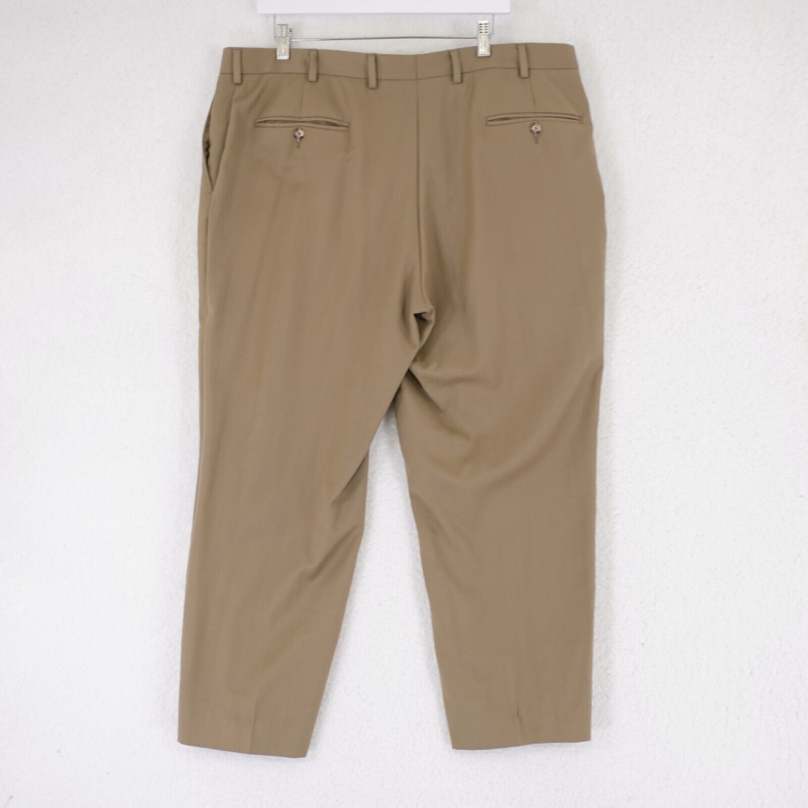 Jos. A. Bank Jos A Bank Executive Tailored Fit Tan Wool 40/27 Dress Pants Size 40S - 3 Thumbnail