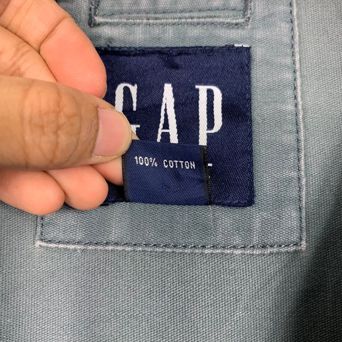 Gap Y2K GAP Workwear Blue Washed Flannel Jacket #2264-C100 Size US XXL / EU 58 / 5 - 16 Thumbnail