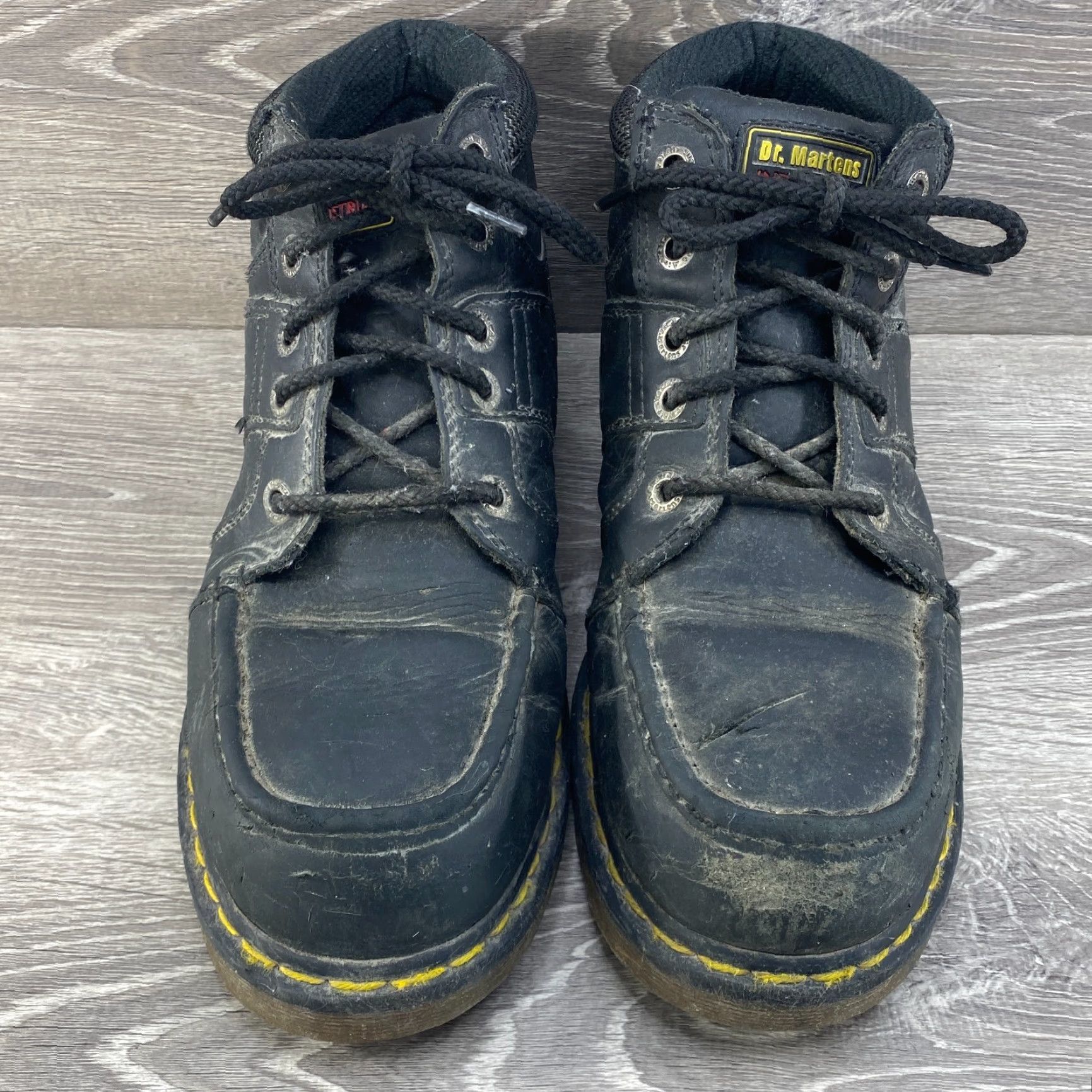 Dr. Martens Dr. Martens Boots Mens 11 Steel Toe Darby Black Leather Industrial Work/Combat Boot Size US 10 / EU 43 - 3 Thumbnail