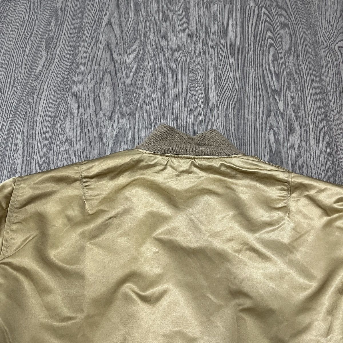 Alpha Industries Corinth Mfg.co - Vintage 80s Gold Ma-1 Fly Bomber Jacket Size US L / EU 52-54 / 3 - 10 Thumbnail
