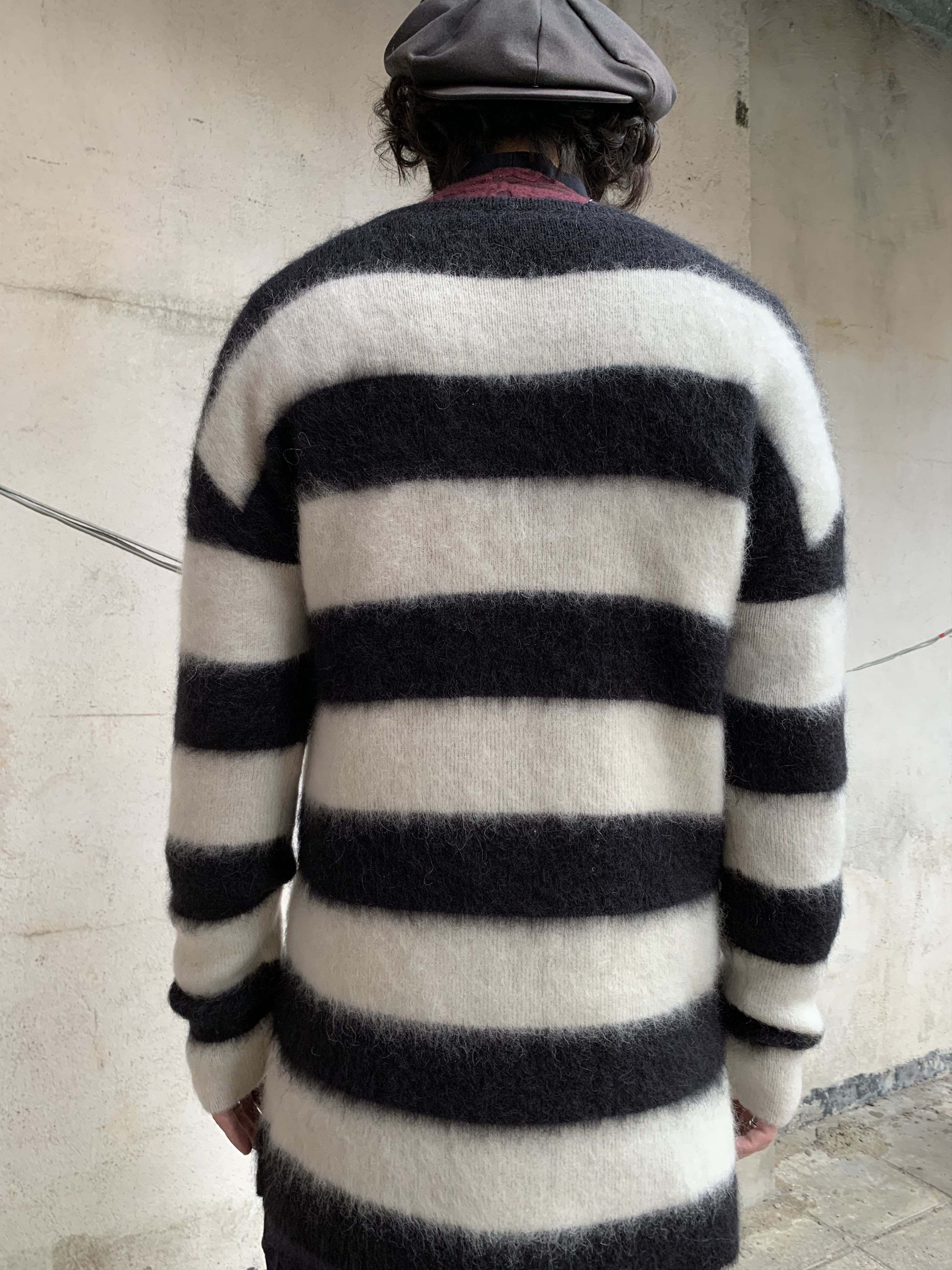 John Galliano John Galliano Stripes Knitted V Neck Sweater Size US M / EU 48-50 / 2 - 4 Thumbnail