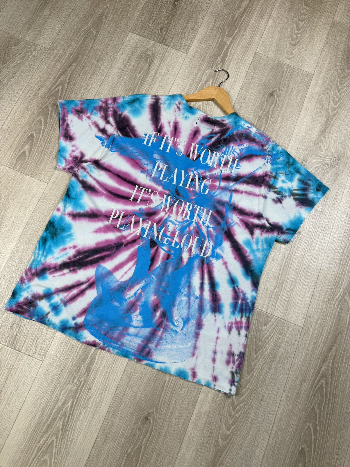 Amiri Amiri Distressed T-Shirt TIE DYE SKULL Size L Size US L / EU 52-54 / 3 - 12 Thumbnail