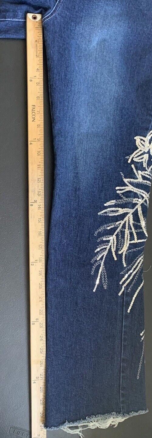 Cosabella CARABELLA Embroidered Stretch Jeans SZ 10 Stretch Size 32" / US 10 / IT 46 - 10 Thumbnail
