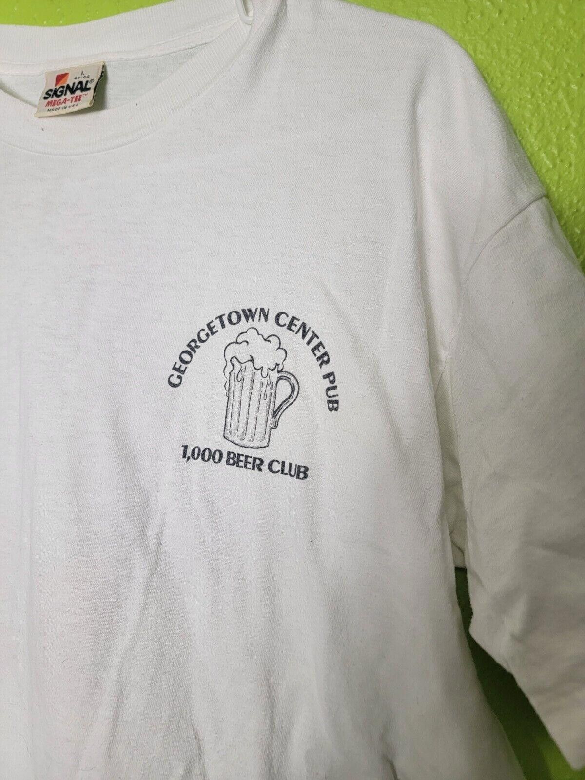 Designer Rare Vintage Georgetown Hoyas Shirt Pub 1000 Beer Club 80s Size ONE SIZE - 3 Thumbnail