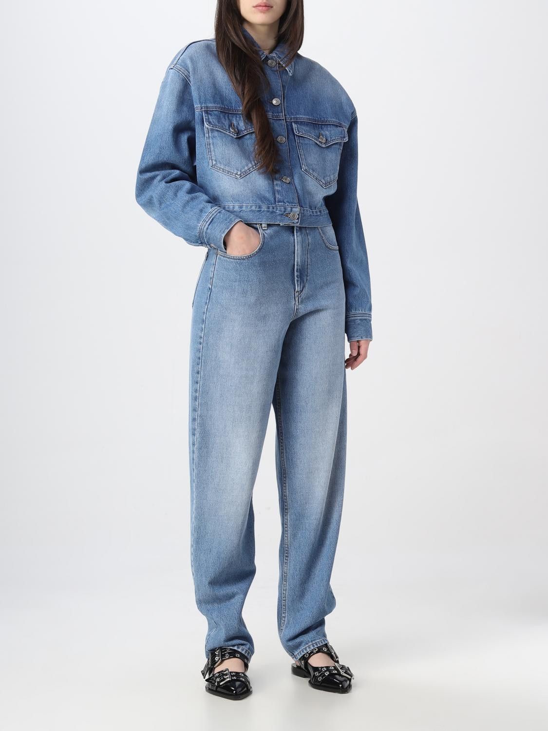 Isabel Marant Etoile o1B3y1r0526 Tadia Denim Jacket in Blue Size S / US 4 / IT 40 - 2 Thumbnail