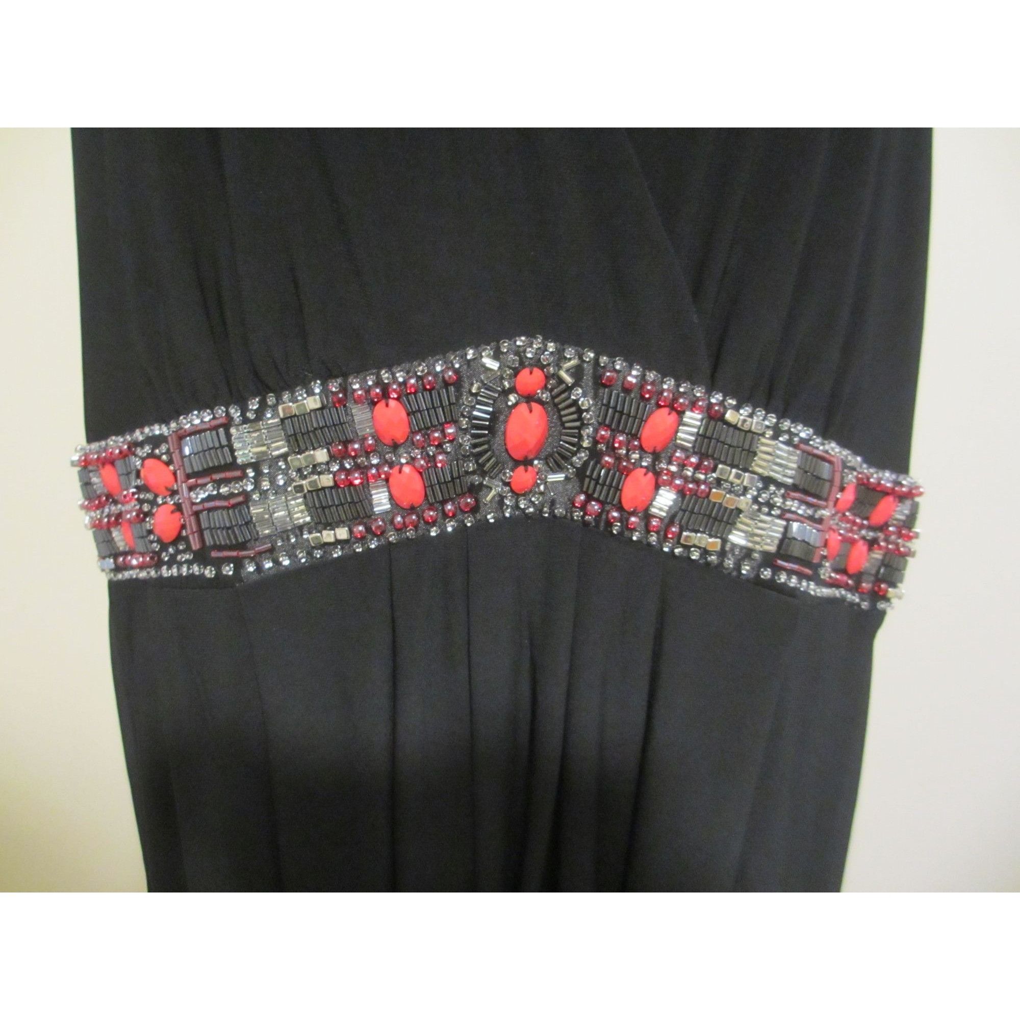 White House Black Market White House Black Market Womens Halter Dress With Beaded Wai Size M / US 6-8 / IT 42-44 - 5 Thumbnail
