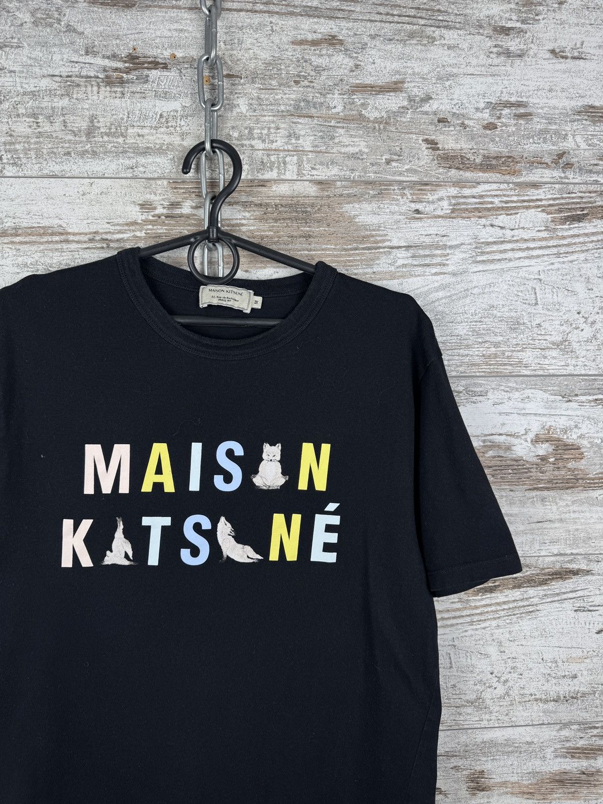 Maison Kitsune Mens Maison Kitsune T-Shirt black cotton tee size M Size US M / EU 48-50 / 2 - 2 Thumbnail