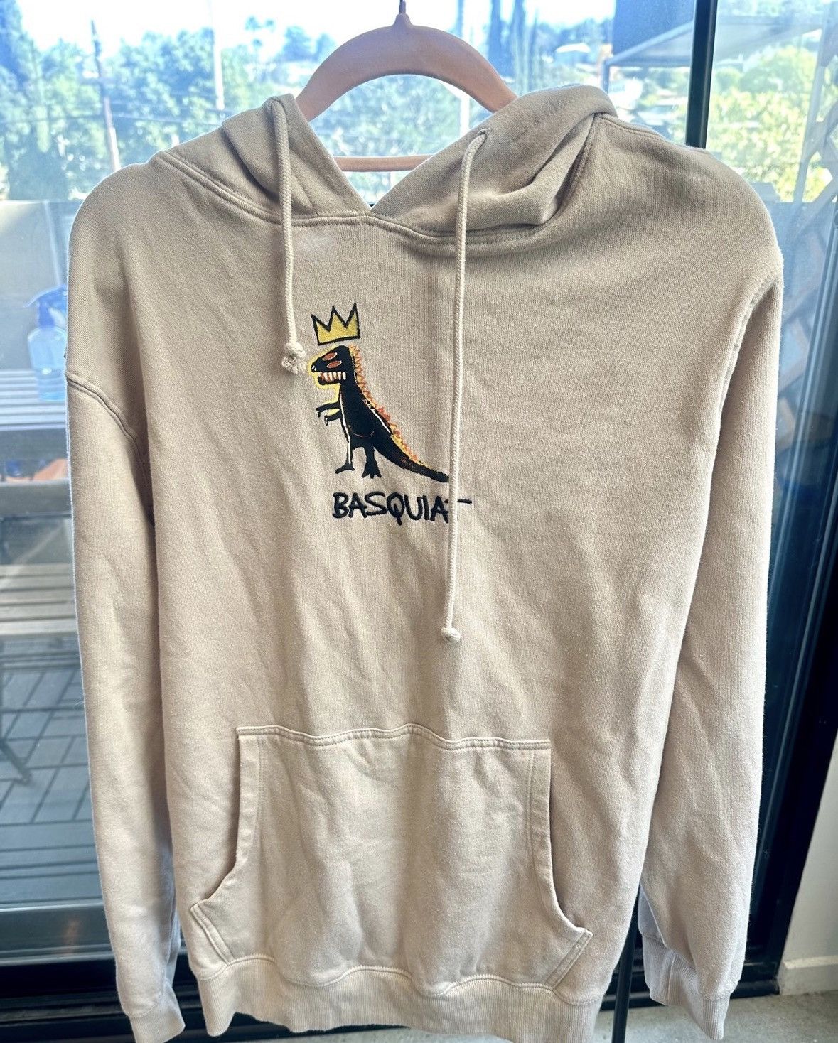MoMA Basquiat - Beige Dinosaur Hoodie - Unisex - MoMA Collab (L) Size L / US 10 / IT 46 - 2 Thumbnail