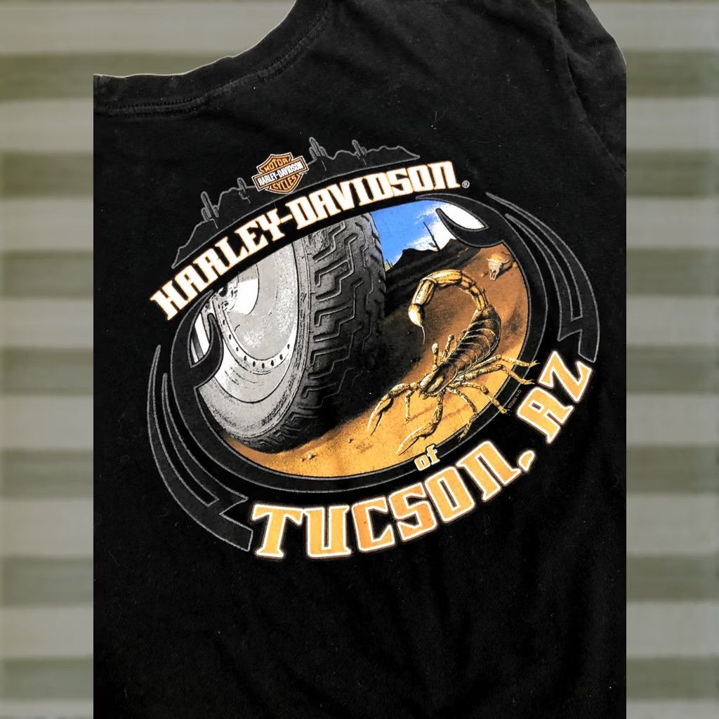 Harley Davidson VINTAGE Harley-Davidson T-Shirt Men's Large Black Tucson Arizona Scorpion 1Dad Size US L / EU 52-54 / 3 - 1 Thumbnail