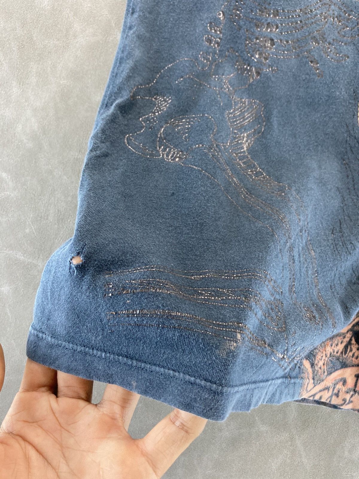 Ed Hardy Ed Hardy "Erase All Fears" Eagle & Snake Ombre Tee Size US L / EU 52-54 / 3 - 11 Thumbnail