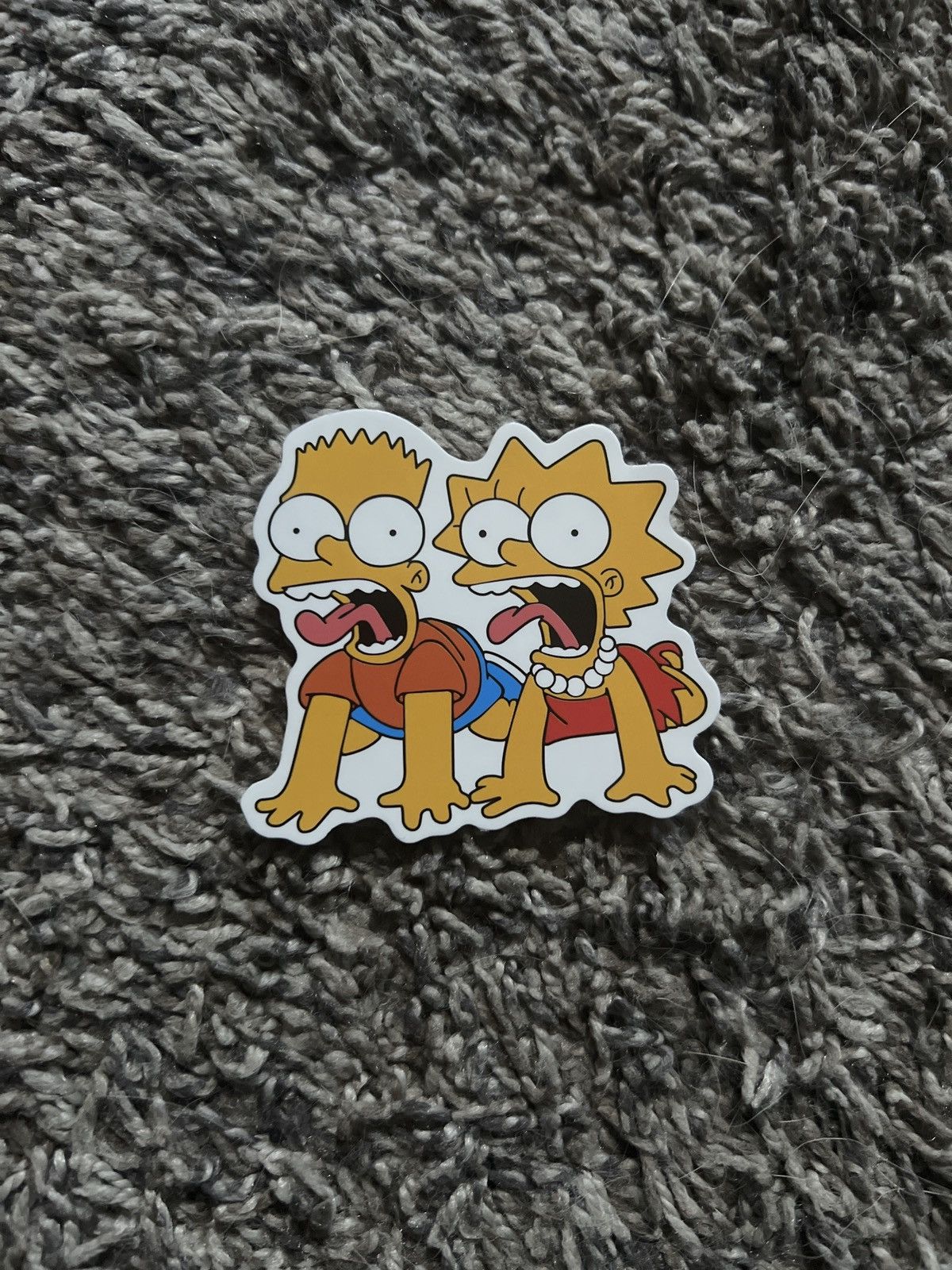 The Simpsons The Simpsons Bart & Lisa Screaming Sticker Size ONE SIZE - 1 Thumbnail