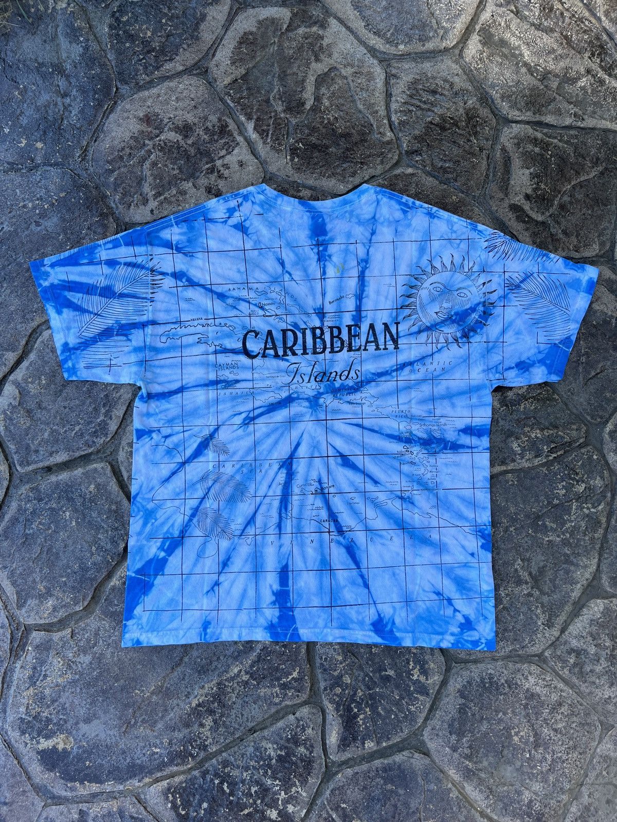 Hanes × Vintage Vintage AOP Caribbean Islands Tie Dye Shirt Size US XL / EU 56 / 4 - 2 Thumbnail