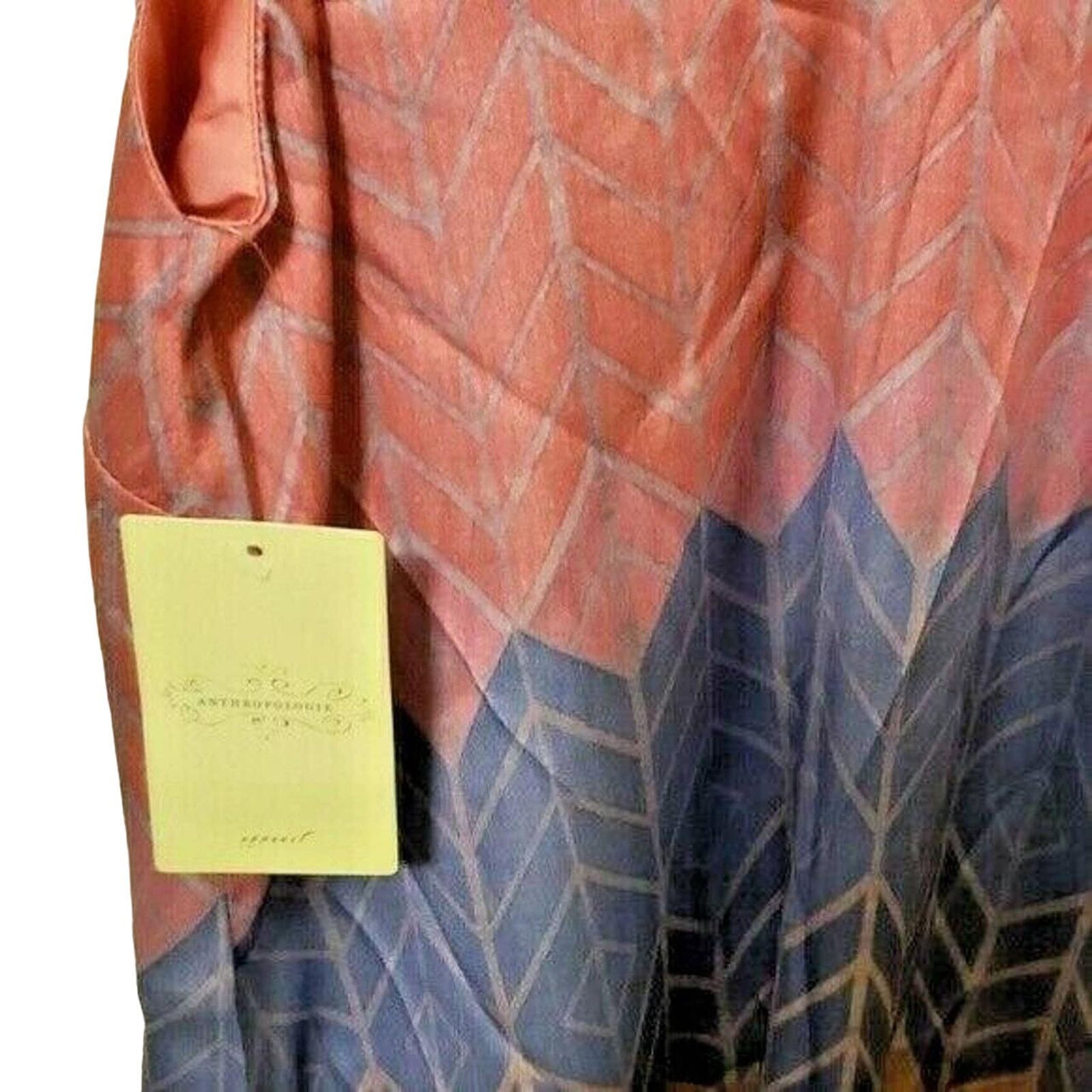 New Anthropologie Morgan Carper Chevron Stripe Slip Dress