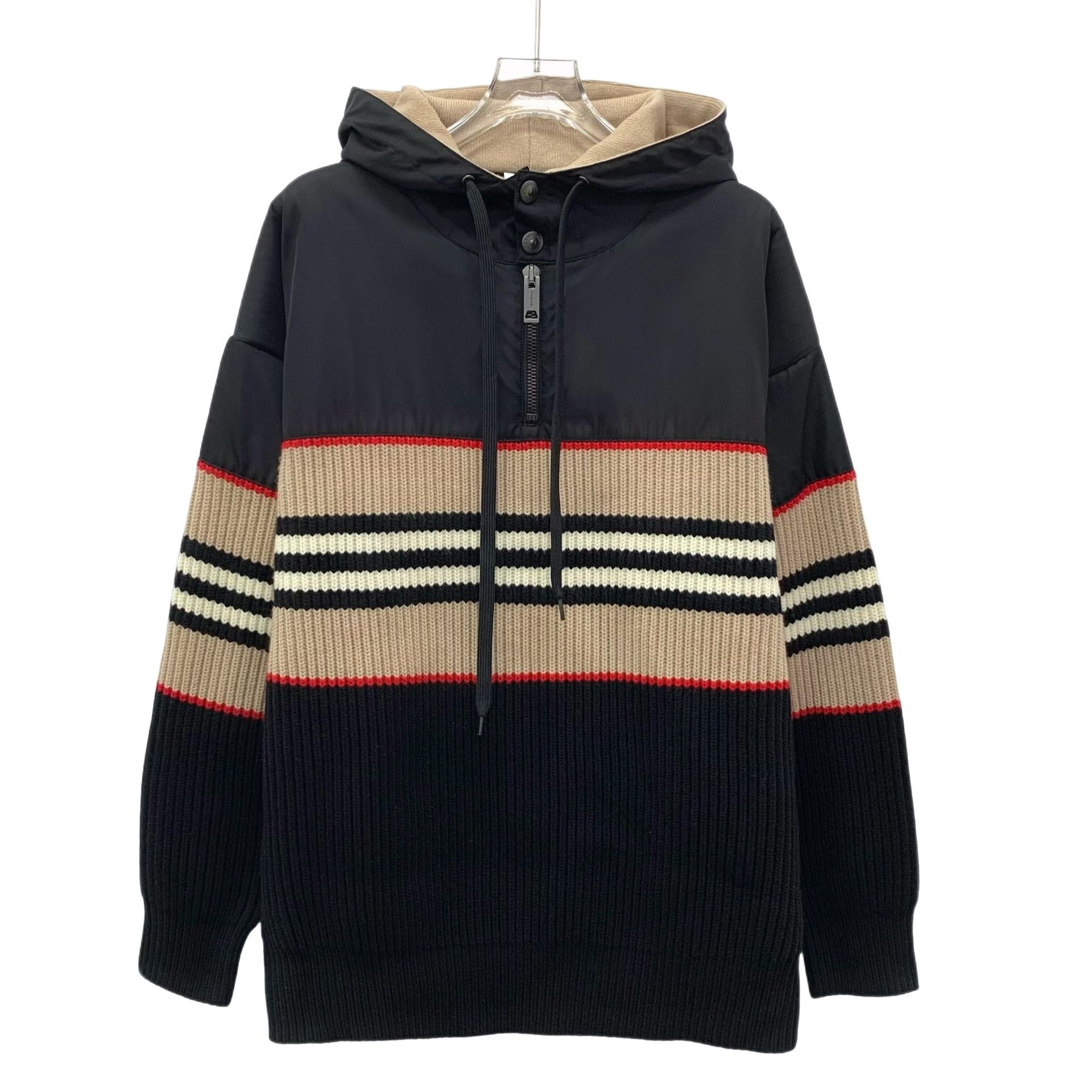 Burberry Burberry Striped Wool Cashmere Hoodie Size S Size US S / EU 44-46 / 1 - 1 Thumbnail