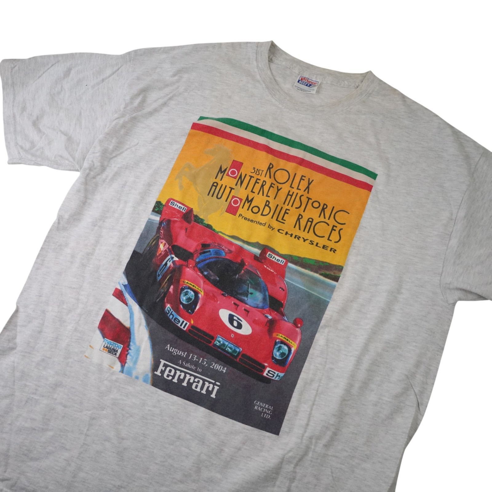 Ferrari × Rolex × Vintage VTG Rolex Ferrari Monterey Historic Races Graphic T Shirt Size US XL / EU 56 / 4 - 2 Thumbnail