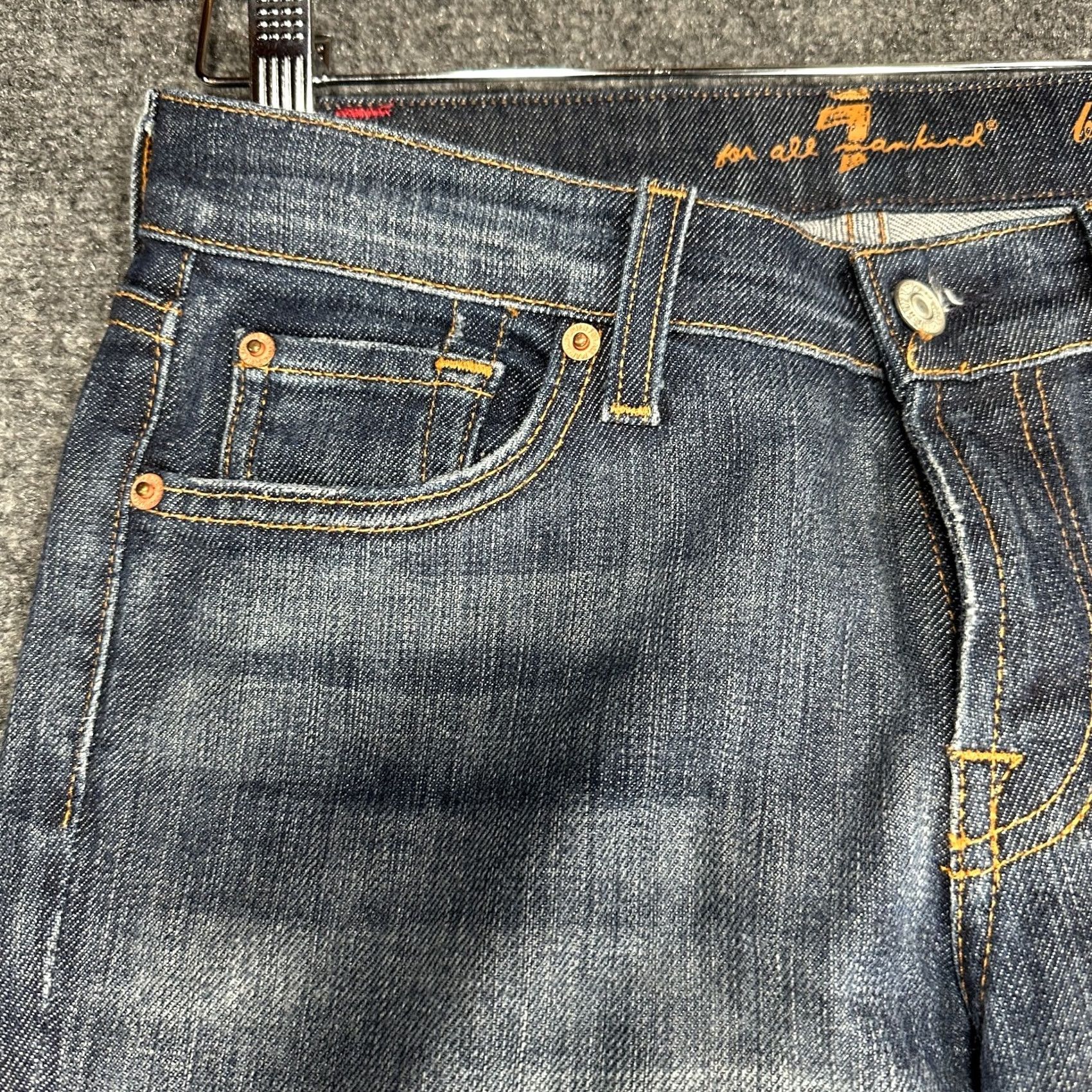 7 For All Mankind 7 For All Mankind Jeans Womens Jeans Bootcut 27 Medium Wash Blue Cotton Stretch 5-Pocket Size 27" / US 4 / IT 40 - 4 Thumbnail