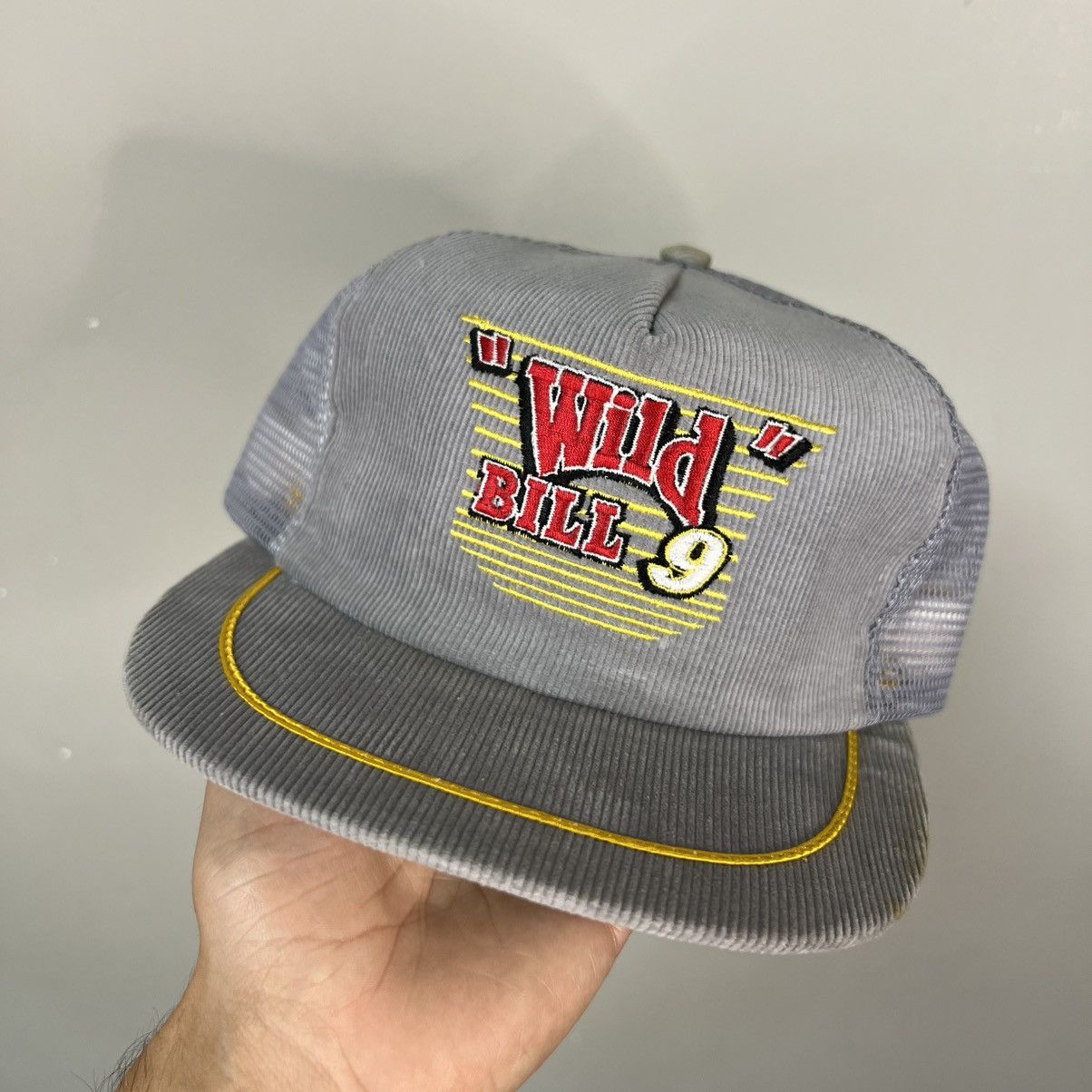 NASCAR × Vintage Vtg 80s Wild Bill Nascar Trucker Hat Size ONE SIZE - 1 Thumbnail