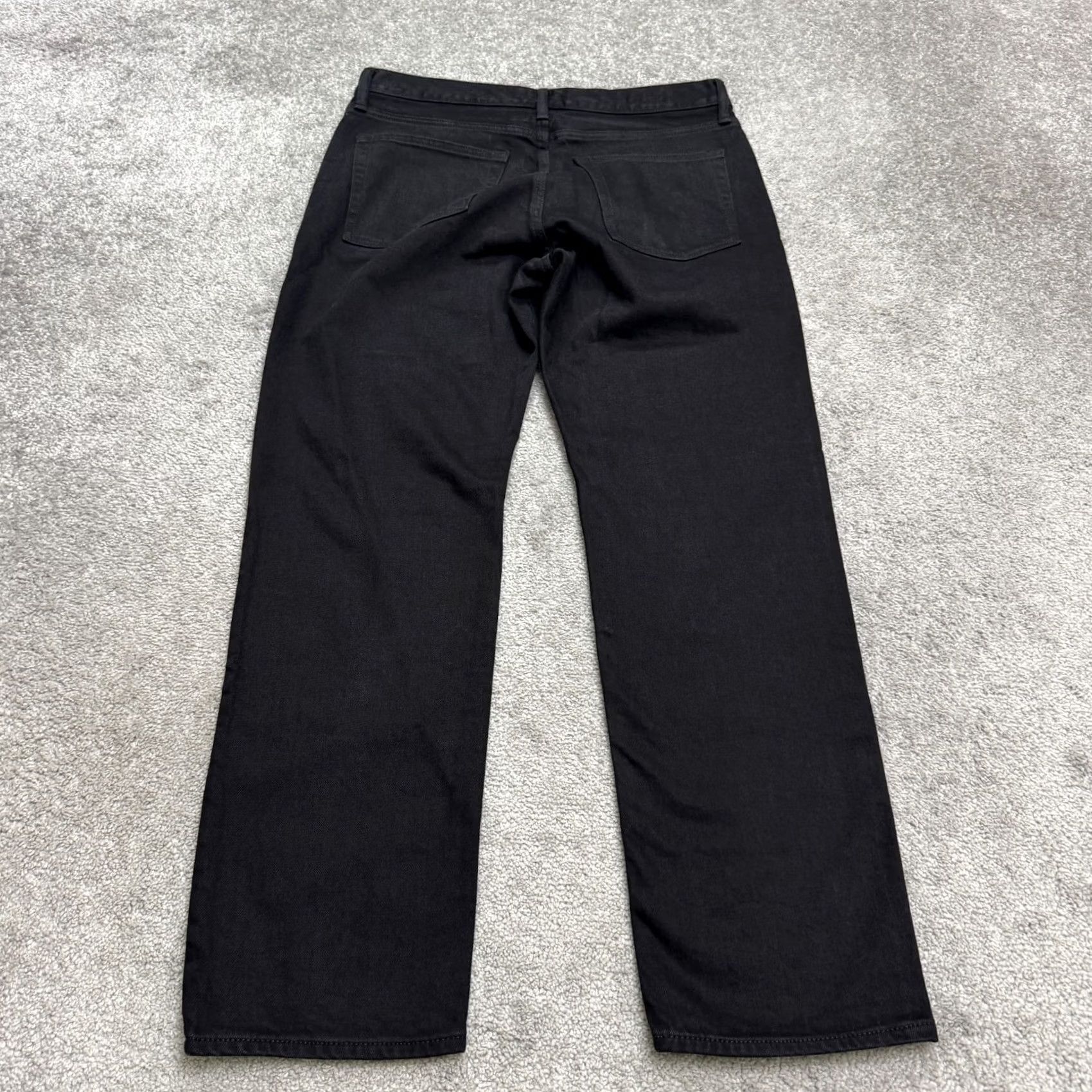 J.Crew J.Crew Jeans Mens 31x30 Black Denim Straight Leg Cotton Casual Stretch Size US 31 - 2 Thumbnail