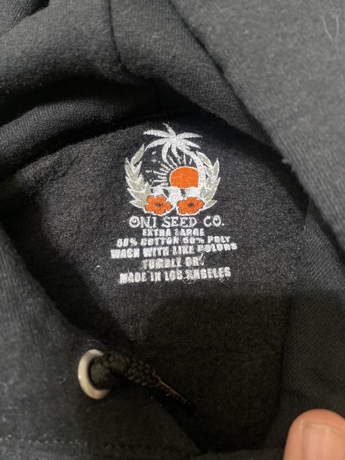 Other Black Oni Seed Co. Hoodie with Graphic Print Extra Large Size US XL / EU 56 / 4 - 3 Thumbnail