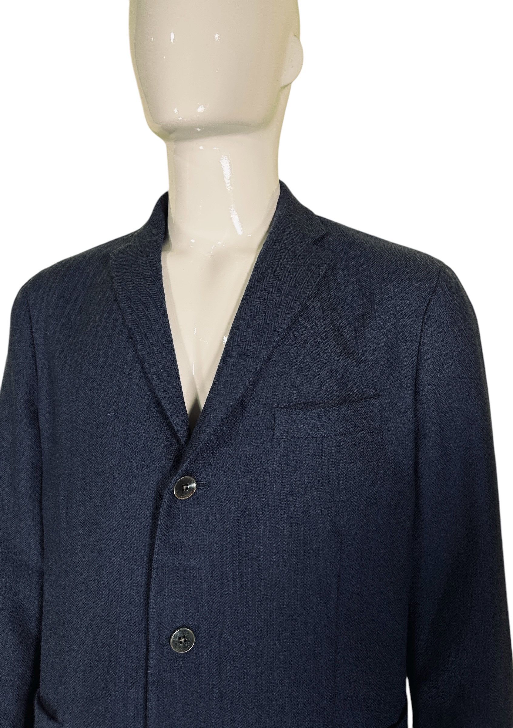 Boglioli Blue Striped Dover Blazer Size 54R - 2 Thumbnail