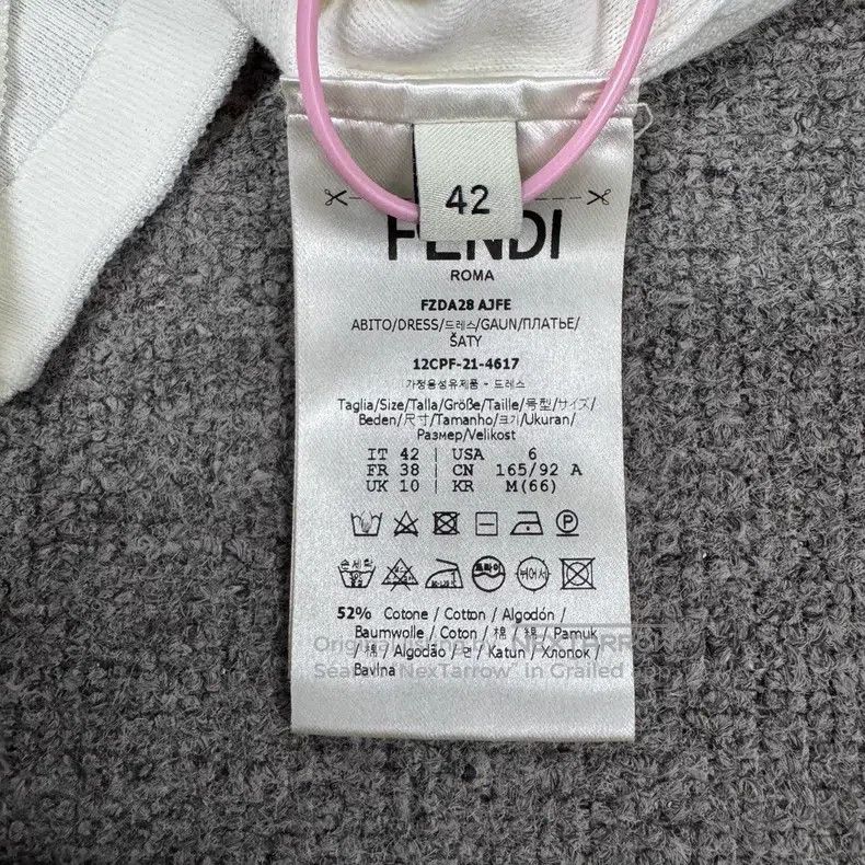 Fendi Fendi Bullet screen logo white knit dress Size S / US 4 / IT 40 - 6 Thumbnail