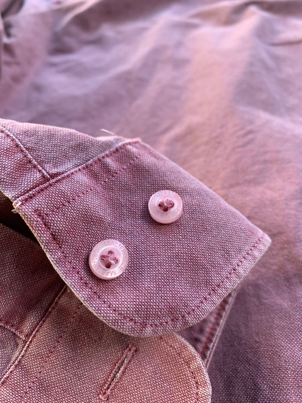 MasterPiece Master-Piece Soft Pink Vintage Japanese Buttons Shirt Size US L / EU 52-54 / 3 - 7 Thumbnail