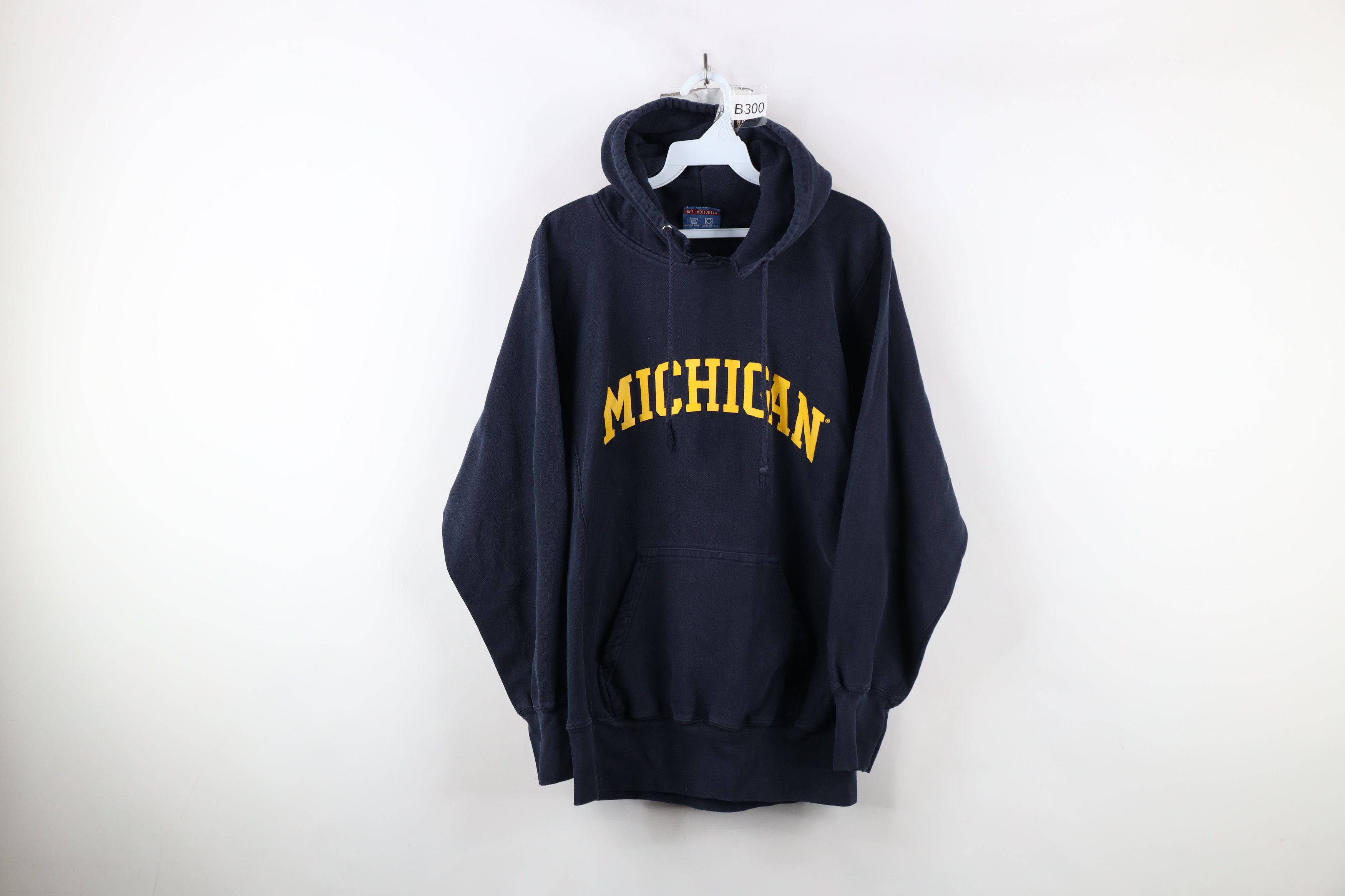 Vintage Vintage 90s Reverse Weave University of Michigan Hoodie Size US S / EU 44-46 / 1 - 1 Thumbnail