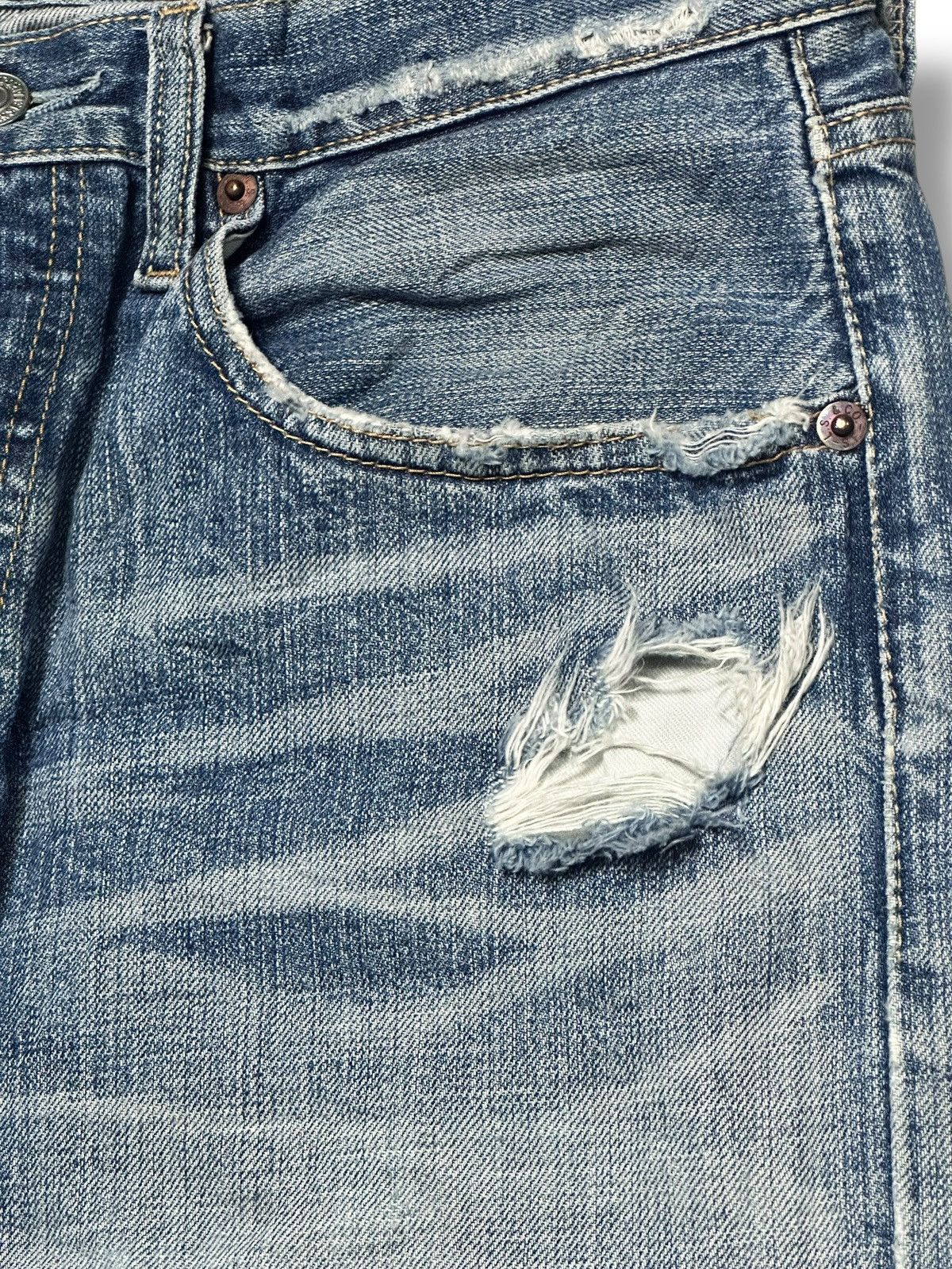 Levi's Levis 501 Vintage Distressed Straight Jean Faded Wash Size US 32 / EU 48 - 6 Thumbnail