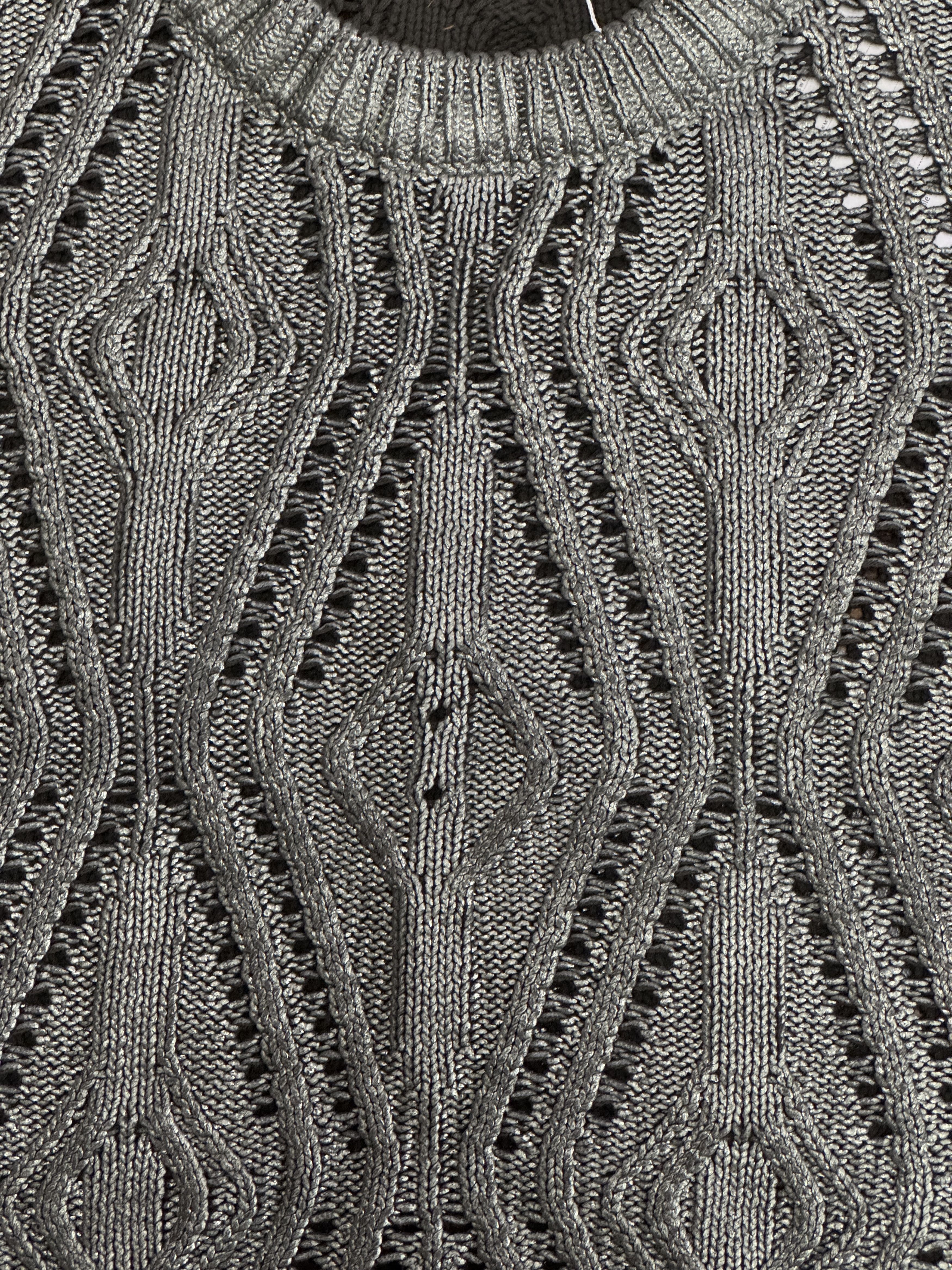 Marie Oliver Army green foiled cable-knit sweater Size XS / US 0-2 / IT 36-38 - 2 Thumbnail