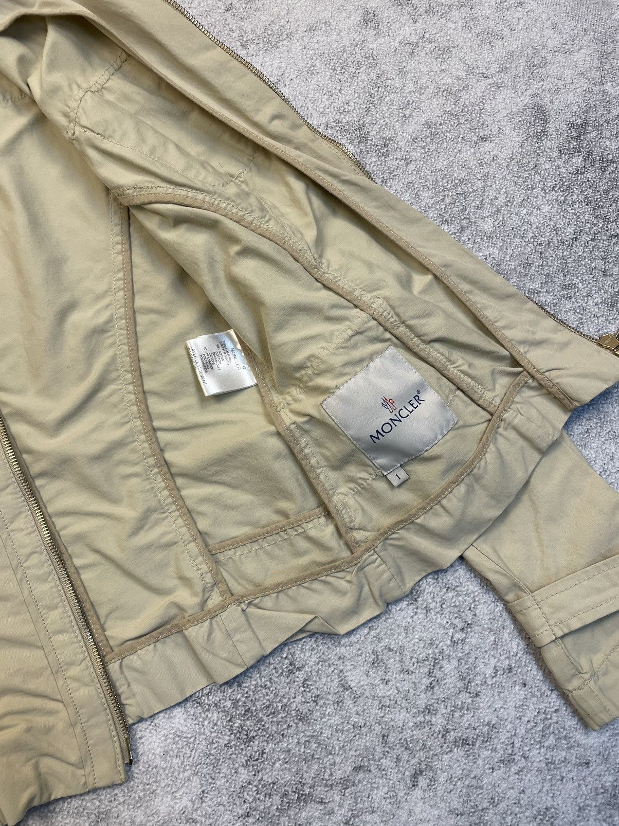 Moncler Vintage Women's Moncler Lightweight Jacket Beige Size S / US 4 / IT 40 - 12 Thumbnail