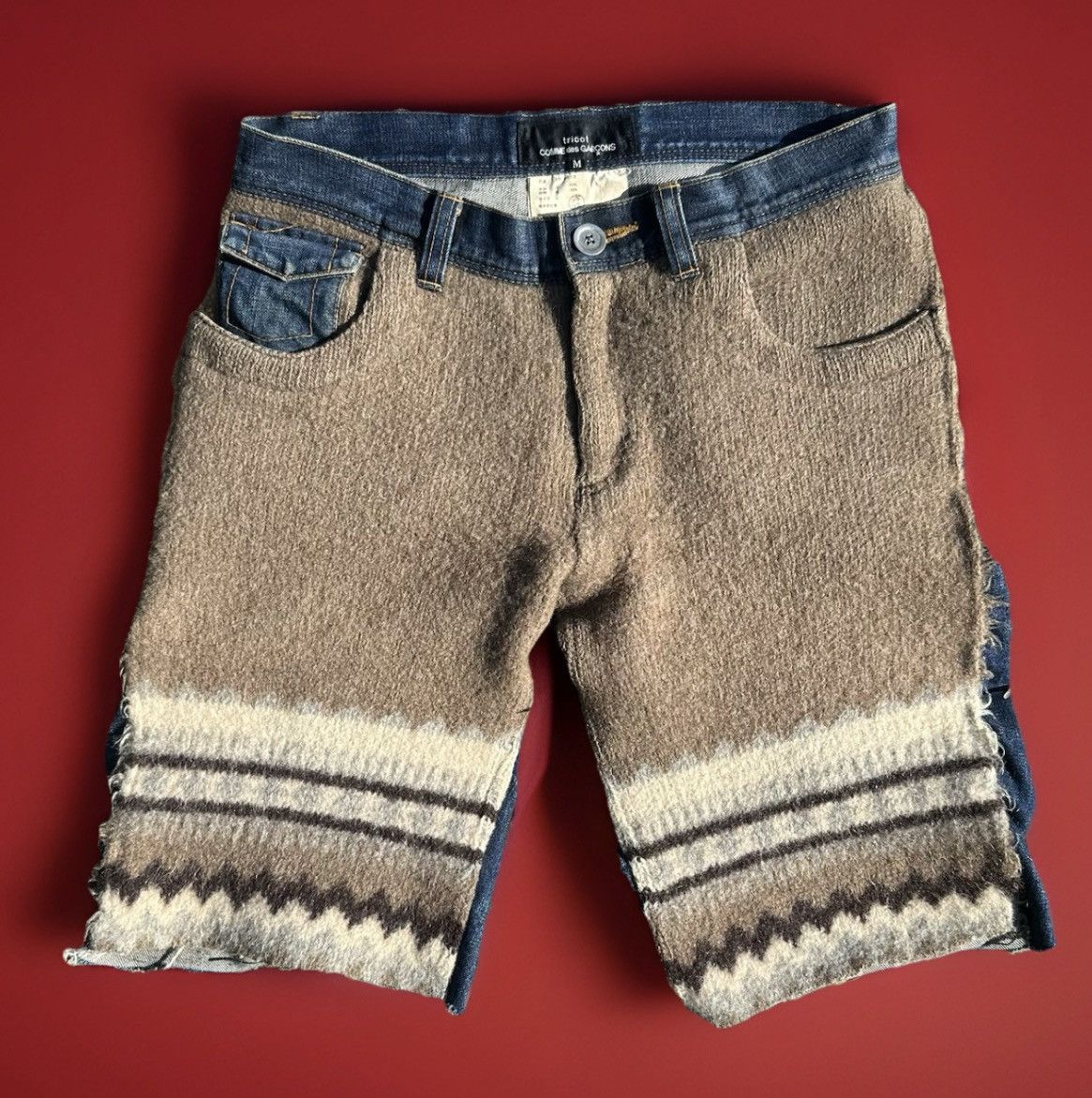 Comme des Garcons Tricot CDG Wool Denim Shorts Size US 31 - 1 Thumbnail